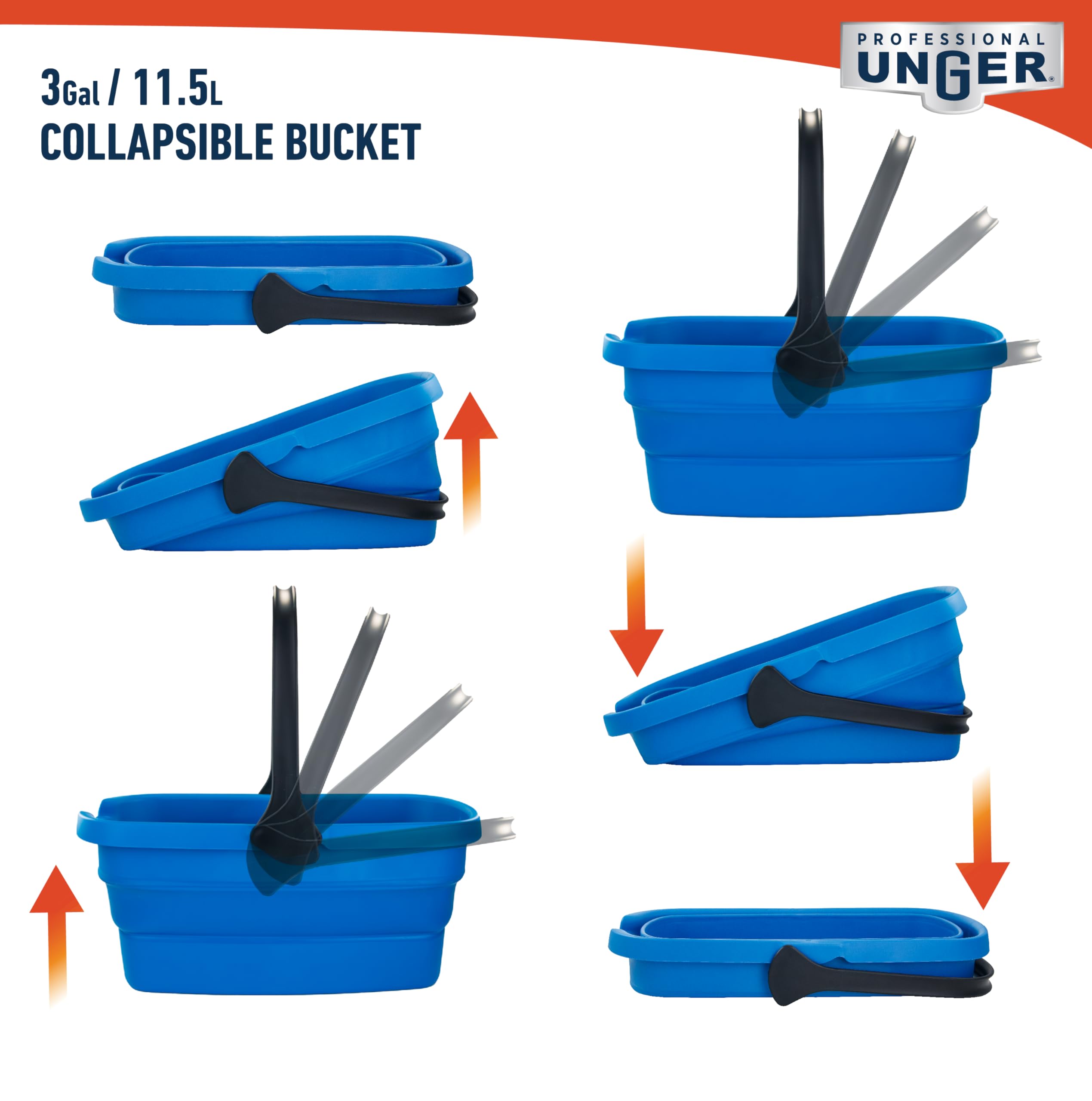 unger-professional-3-gallon-collapsible-bucket-portable-cleaning-and-storage-buc image 4