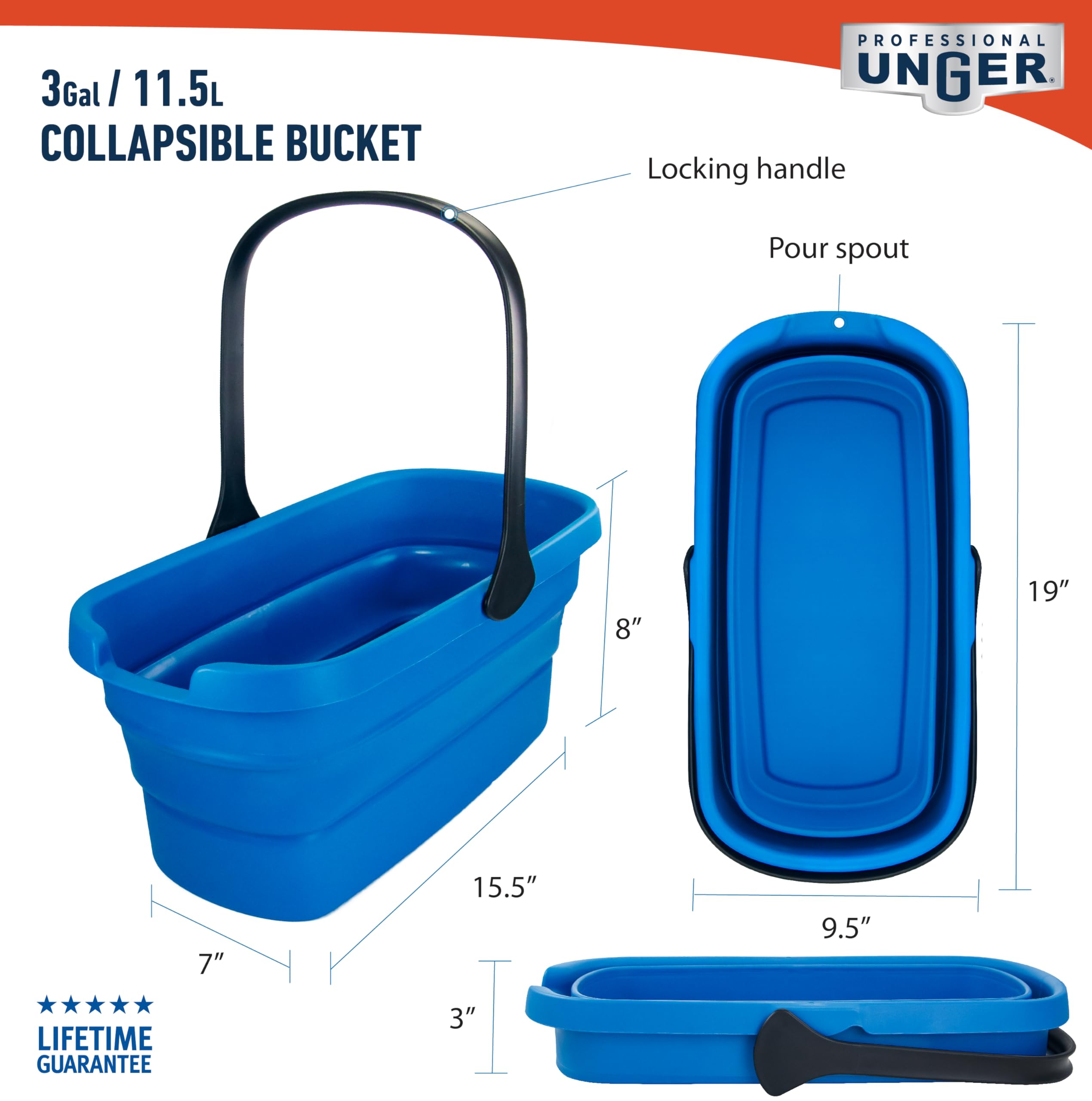 unger-professional-3-gallon-collapsible-bucket-portable-cleaning-and-storage-buc image 6