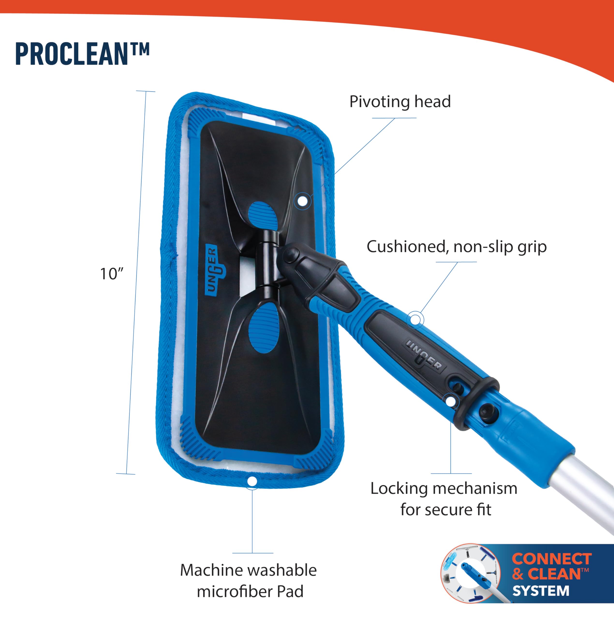 unger-professional-indoor-window-cleaning-kit-with-2-pole-swivel-head-pad-washer image 3