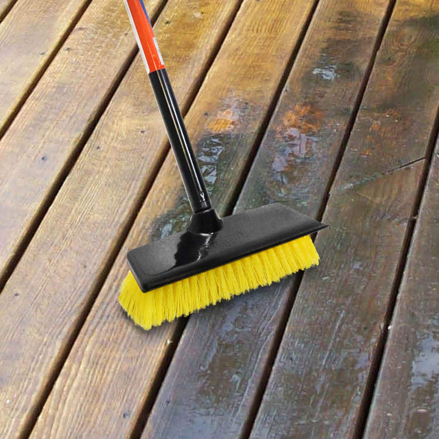 unger-outdoor-deck-scrub-brush-and-squeegee-with-45-pole-stiff-nylon-bristles-bu image 5