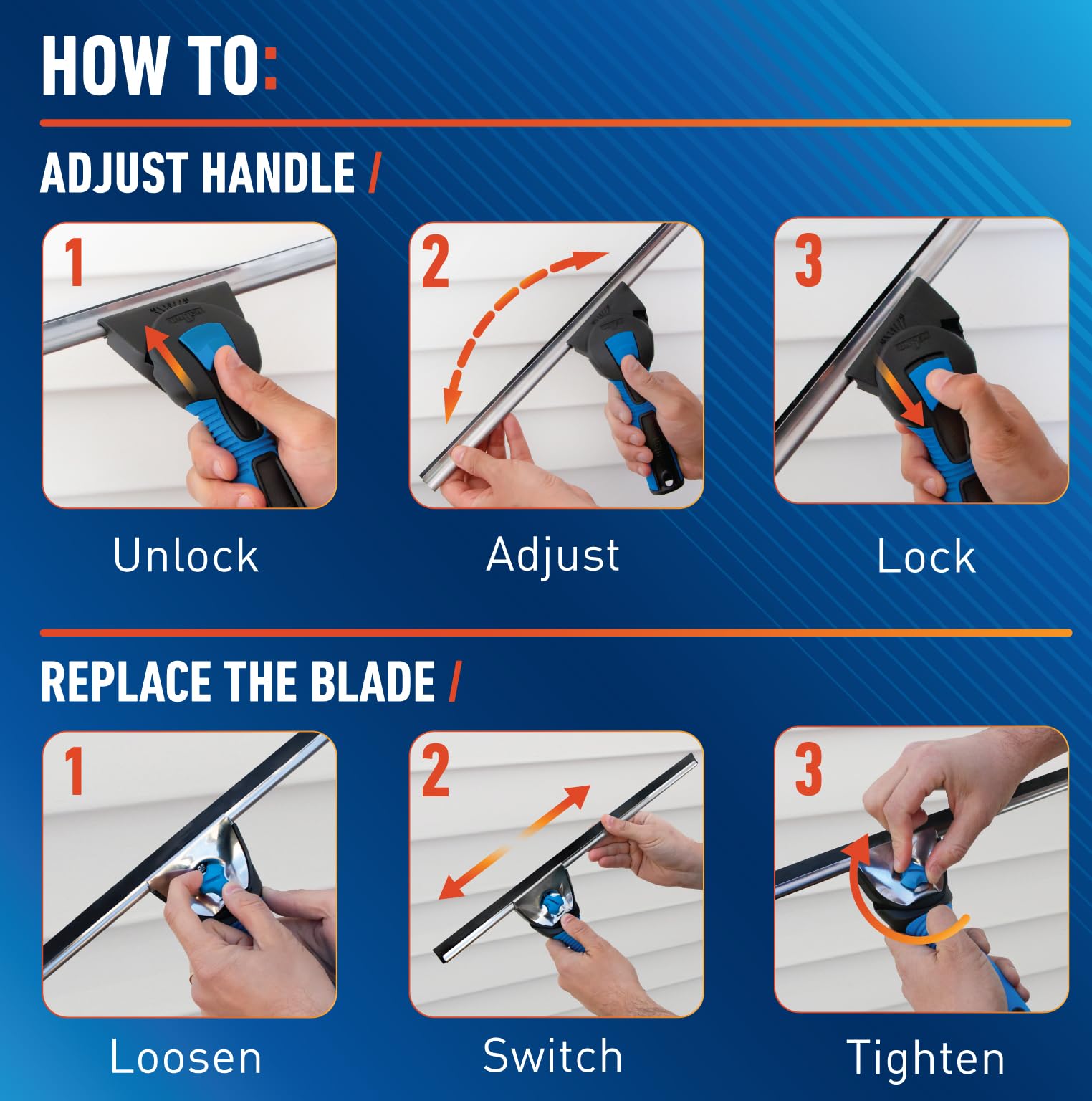 unger-professional-connect-and-clean-18-swivel-window-and-glass-cleaning-squeege image 5
