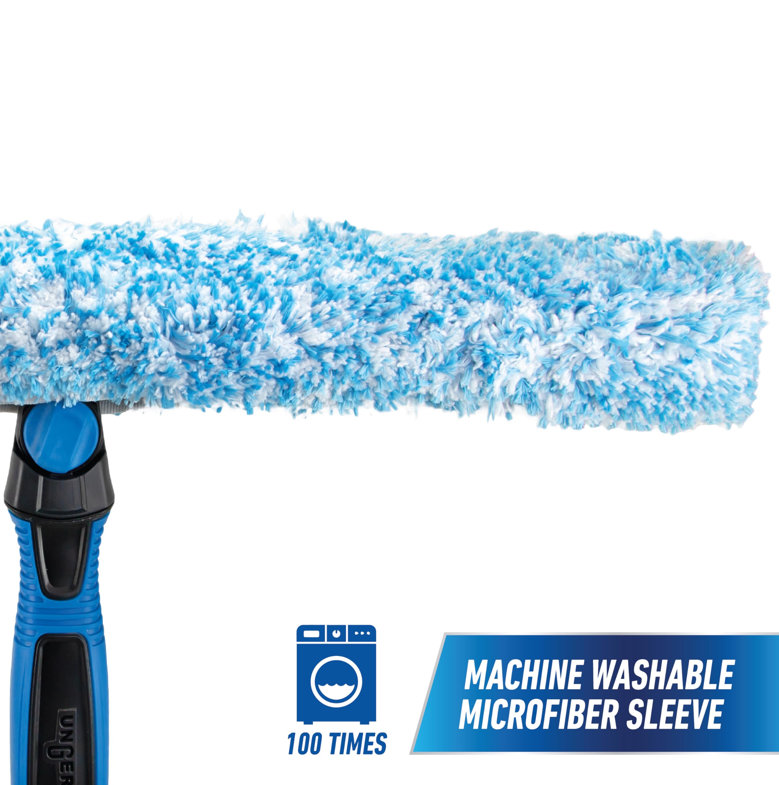 unger-professional-connect-clean-18-inch-swivel-window-scrubber-with-microfiber- image 5