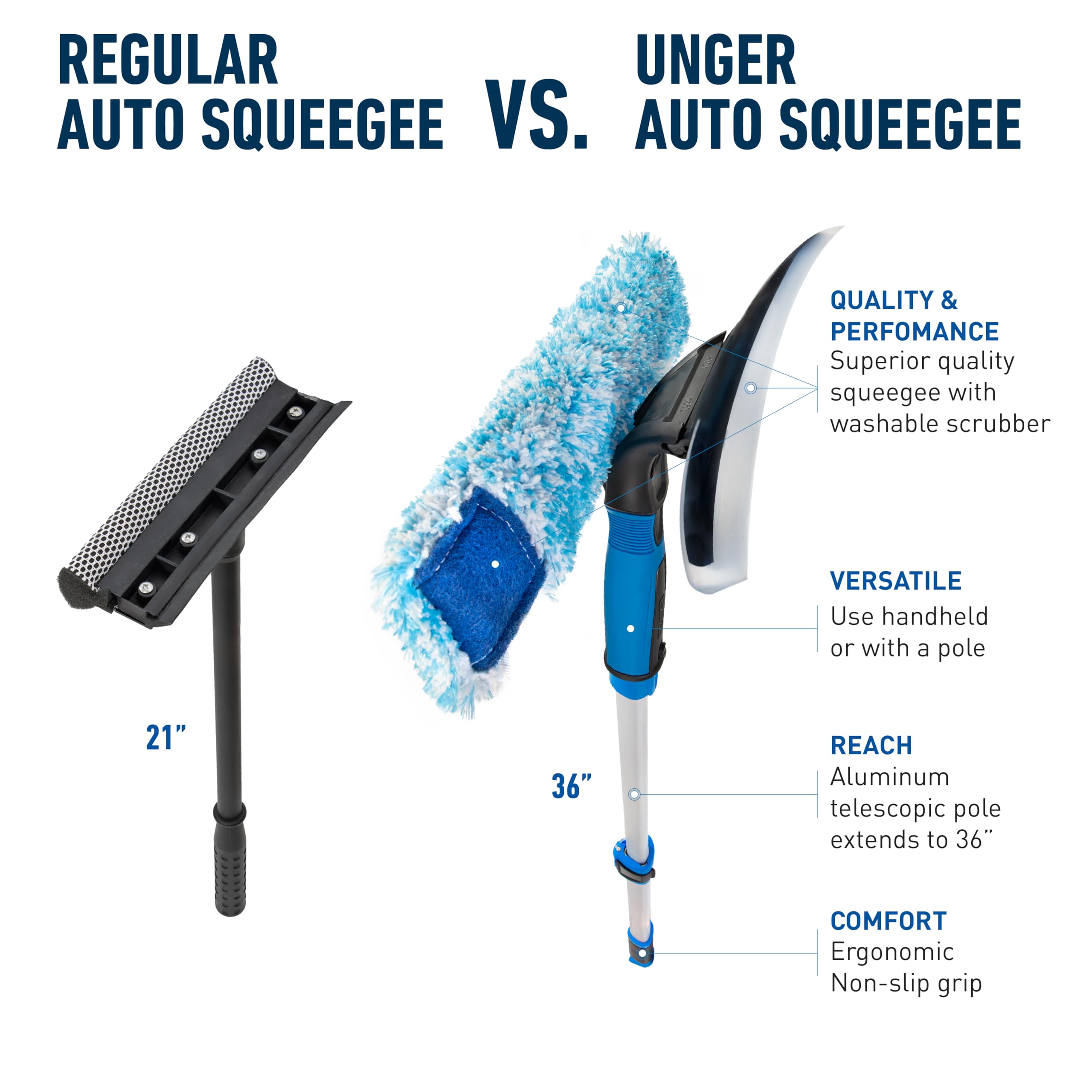 unger-10-inch-curved-silicone-auto-squeegee-with-3-telescopic-pole-for-cars image 2