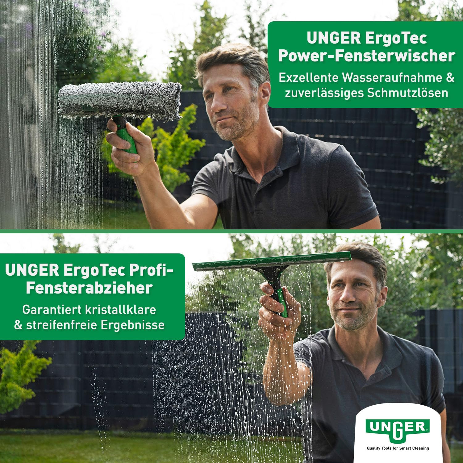unger-ak015-pro-window-cleaning-kit-with-power-washer-ergotec-squeegee-bucket-an image 4
