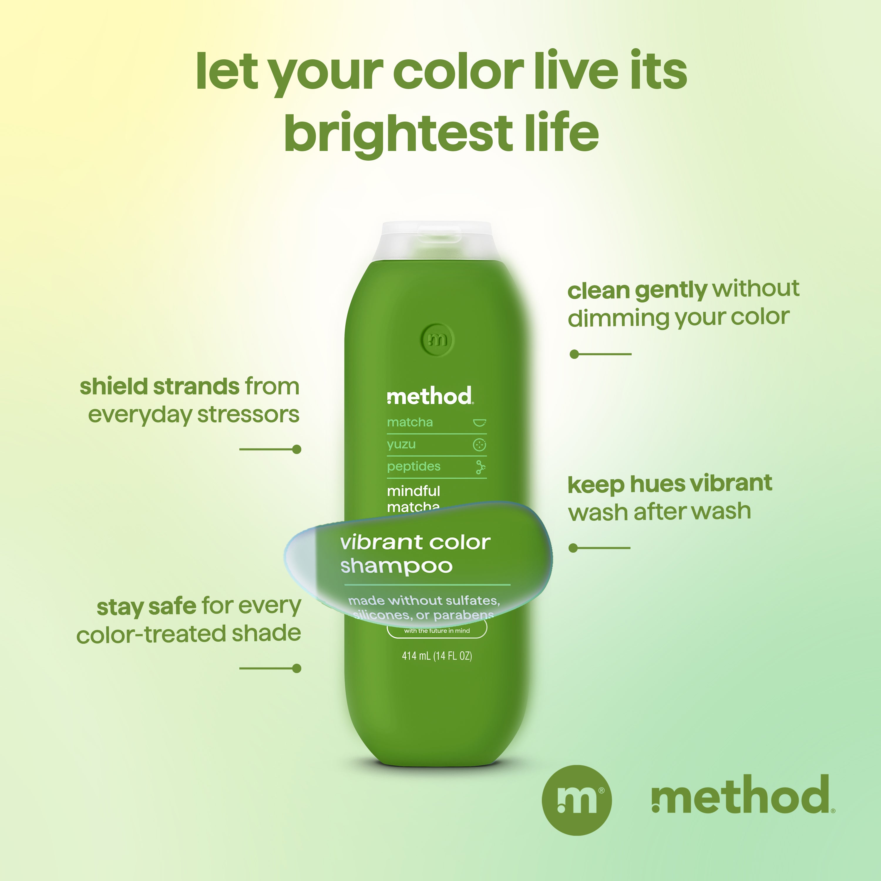 method-vibrant-color-shampoo-mindful-matcha-14-fl-oz image 6