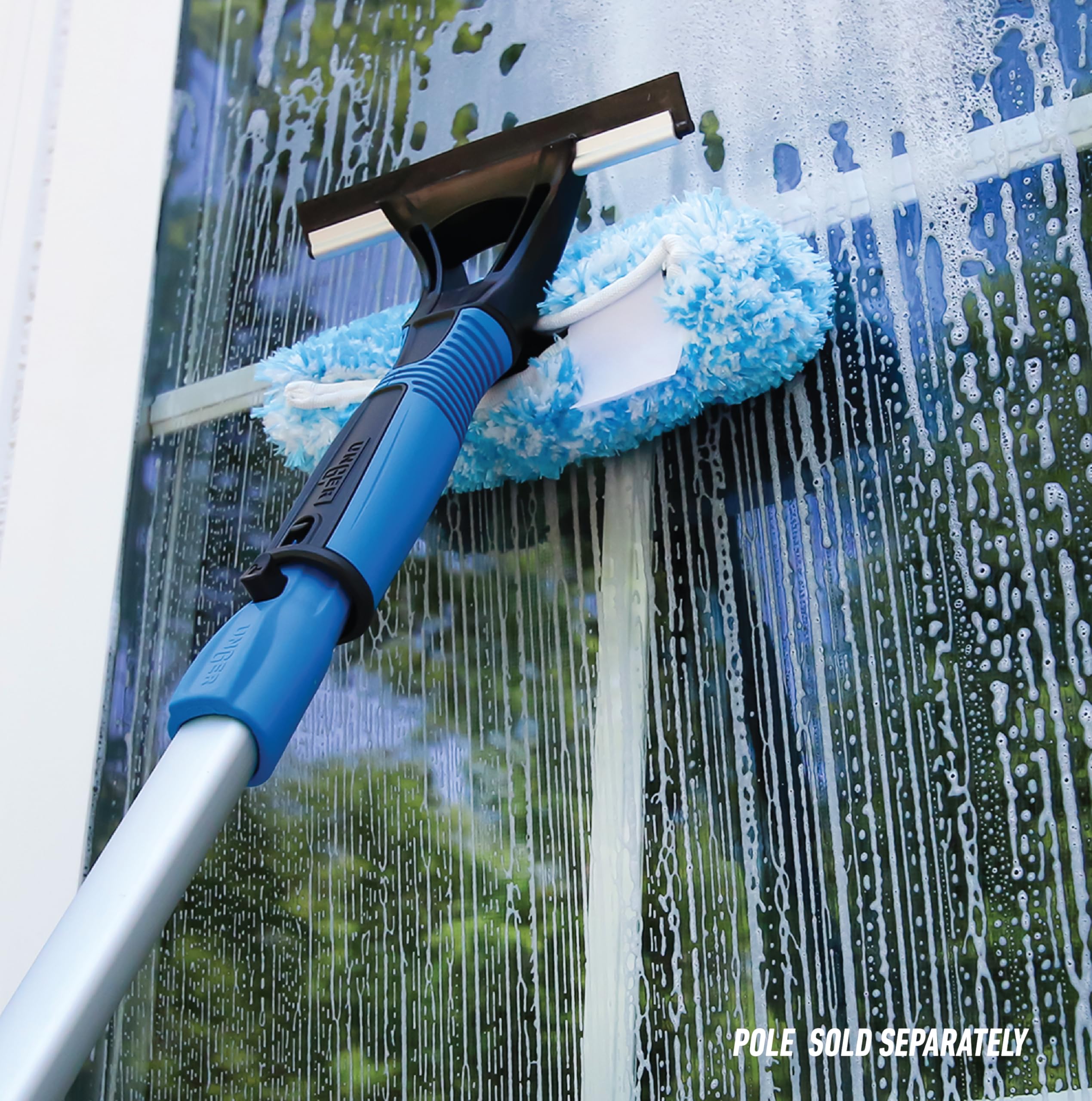 unger-professional-connect-clean-2-in-1-squeegee-and-scrubber-6-inch-stainless-s image 2
