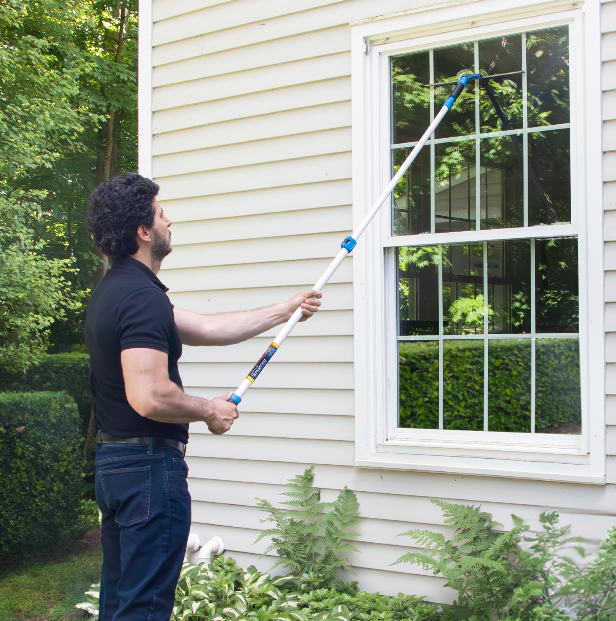 unger-professional-connect-clean-18-inch-grip-swivel-window-squeegee-with-8-foot image 2
