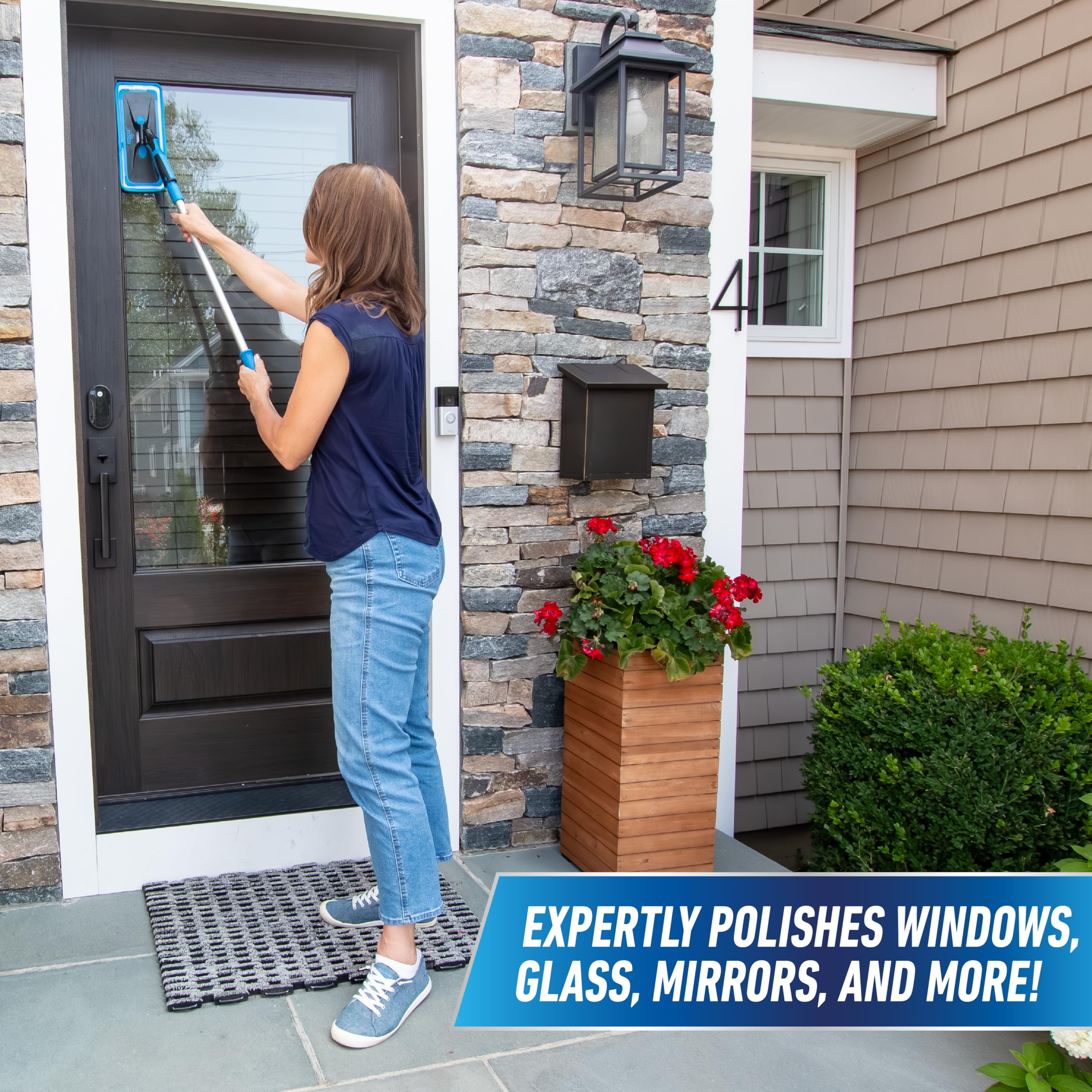 unger-professional-indoor-window-cleaning-kit-with-2-pole-swivel-head-pad-washer image 2