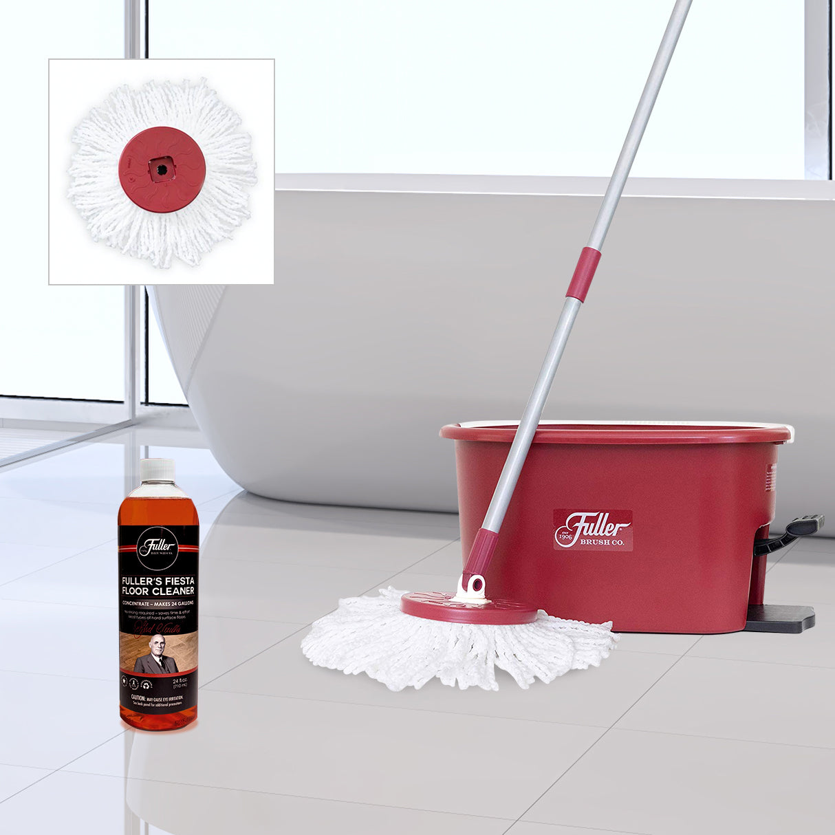 fuller-brush-spin-mop-fiesta-floor-cleaner-extra-mop-head-complete-cleaning-bund image 2