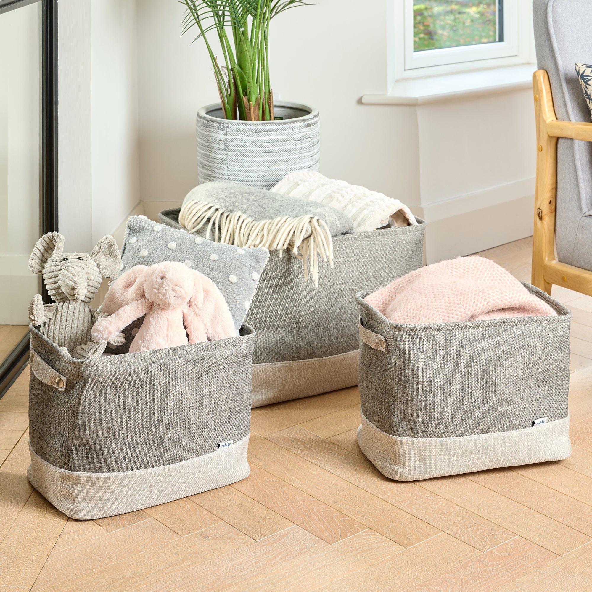 minky-laundry-basket-set-3-fabric-washing-baskets-73l-2-small image 2