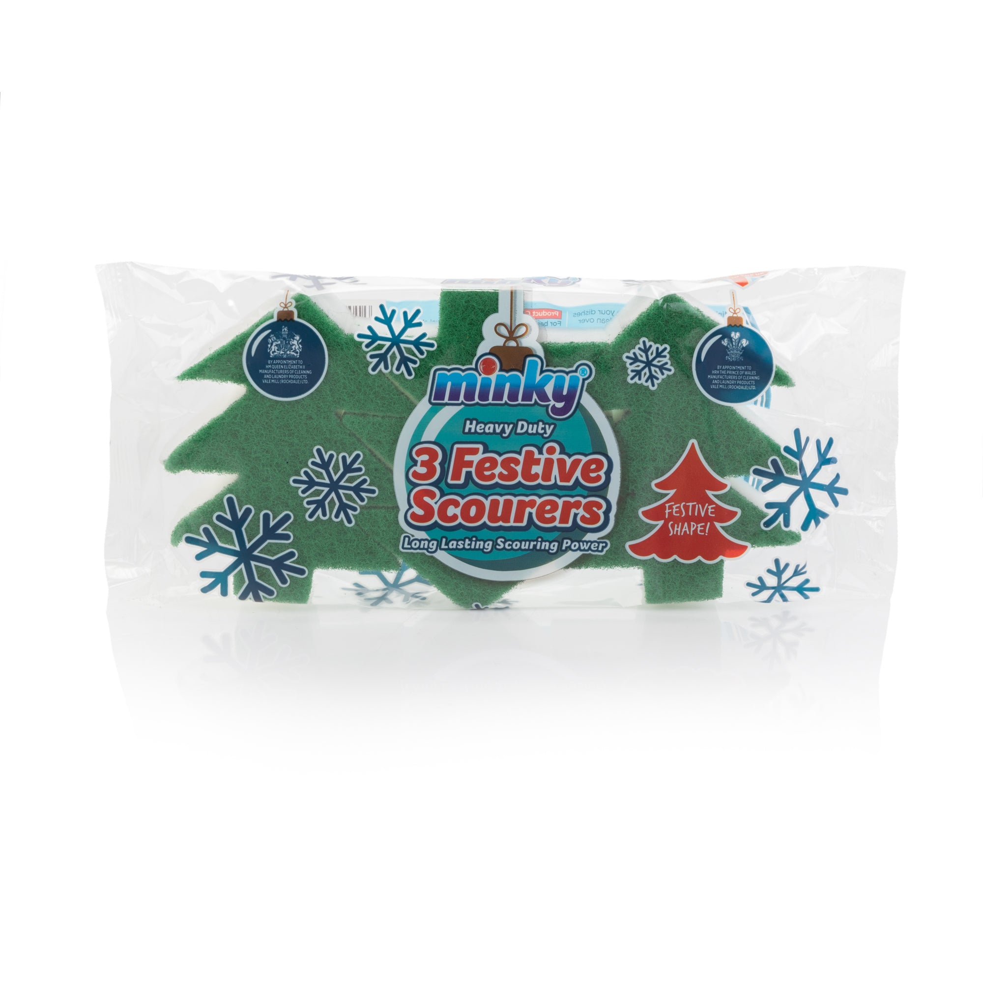 minky-festive-christmas-tree-scourers-3-pack-heavy-duty image 2