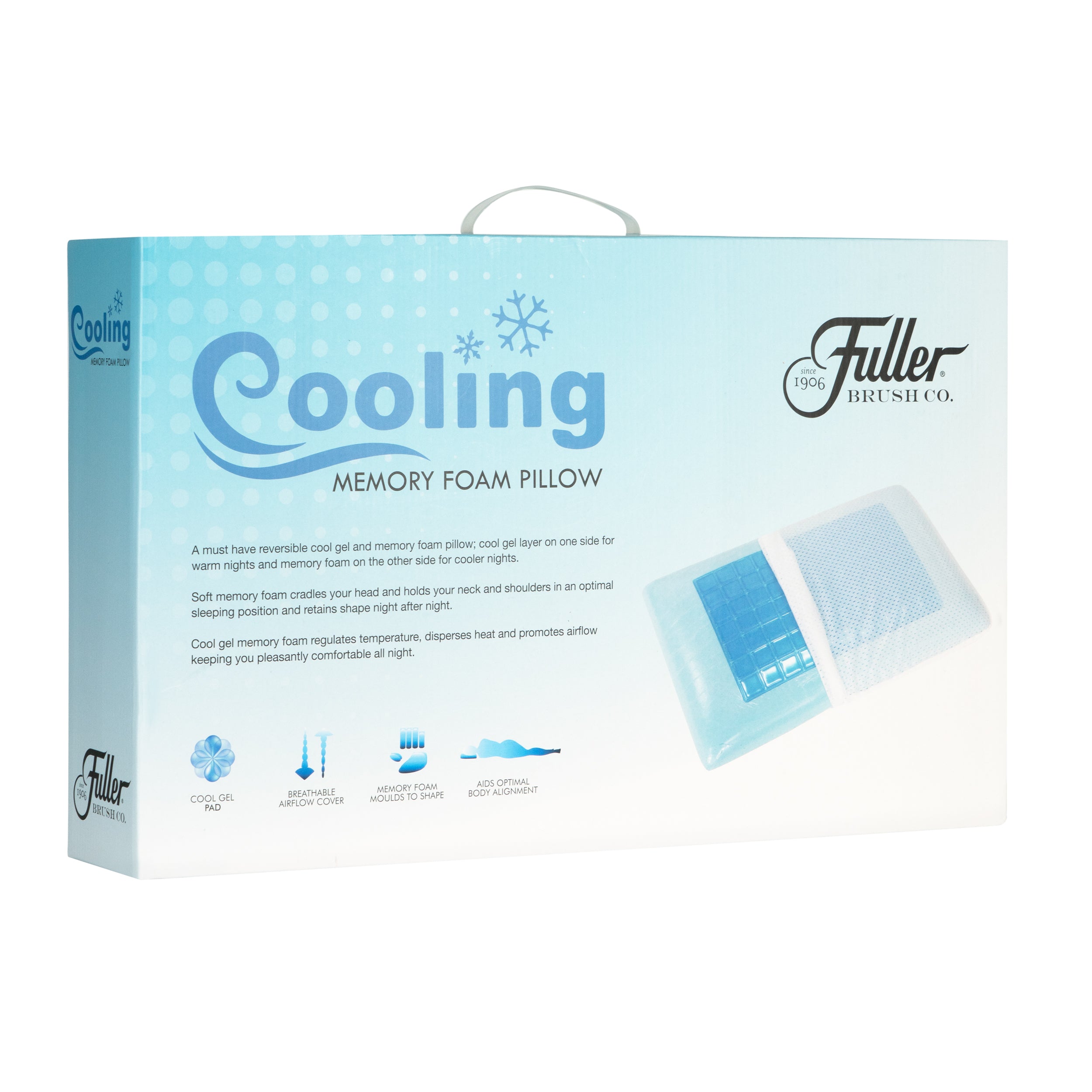 fuller-brush-2-in-1-reversible-cool-gel-memory-foam-pillow-temperature-regulatin image 4