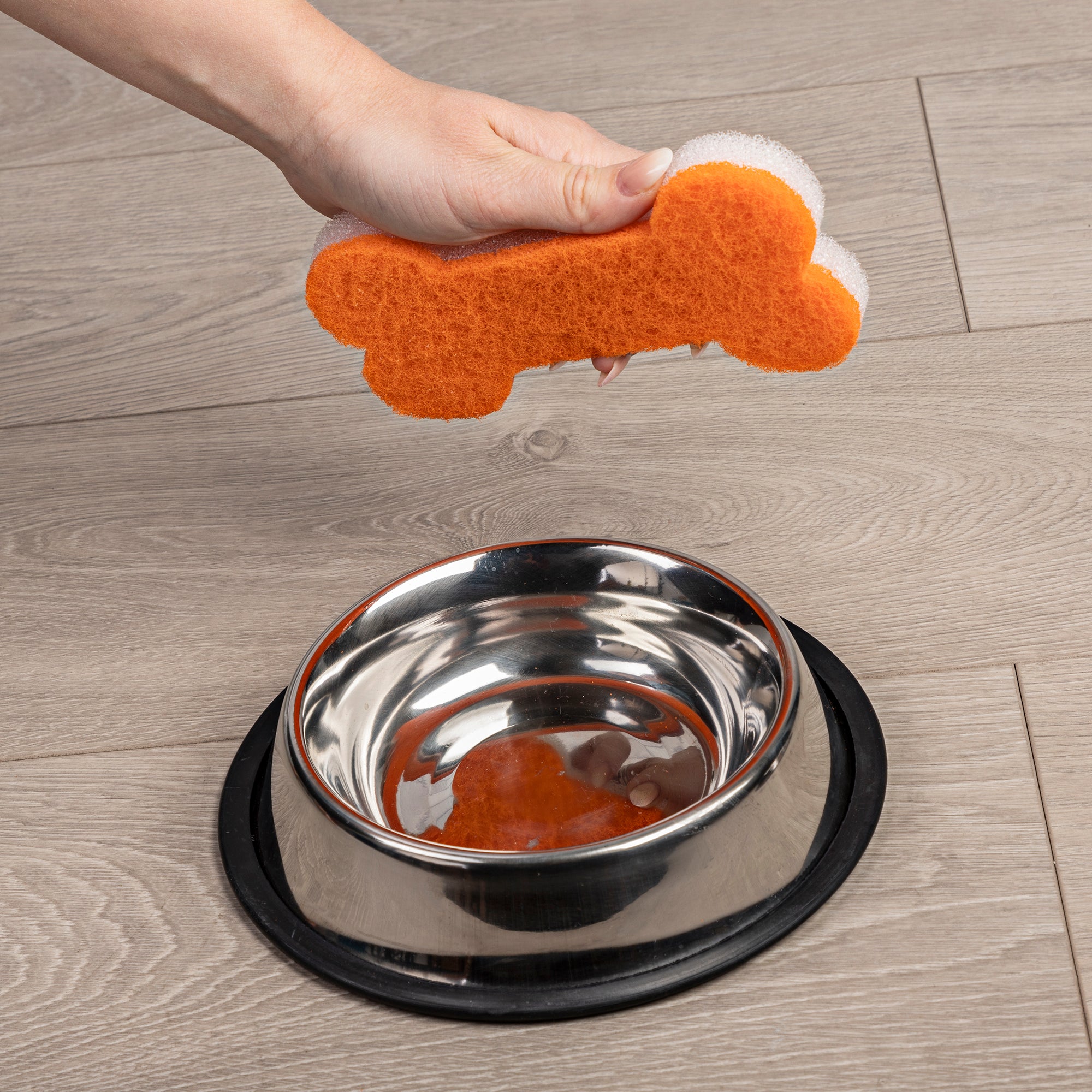 minky-pet-bowl-scrubbies-2-pack-non-scratch-scourers-for-stainless-steel-ceramic image 2