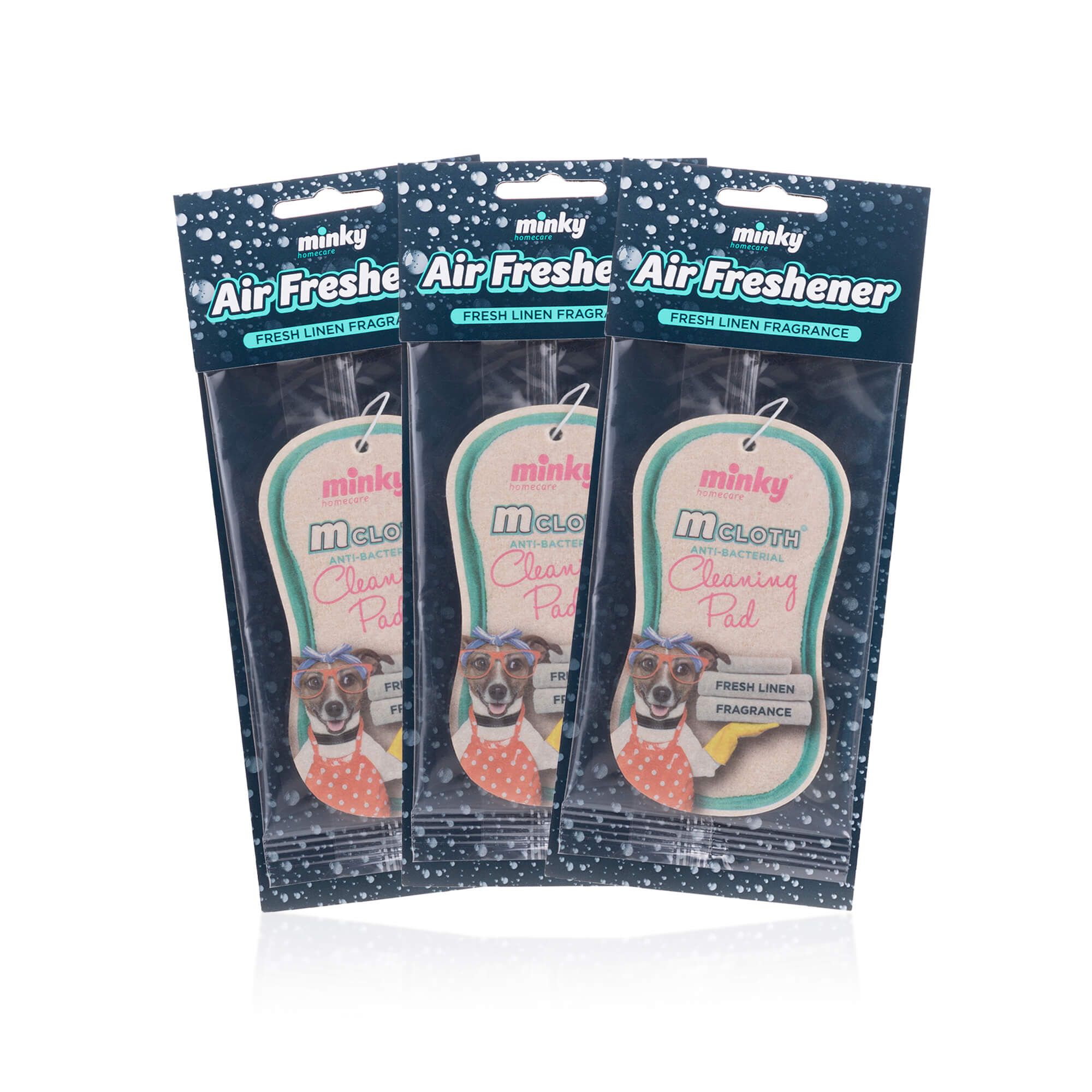 minky-car-air-freshener-pack-of-3-fresh-linen-fragrance image 1