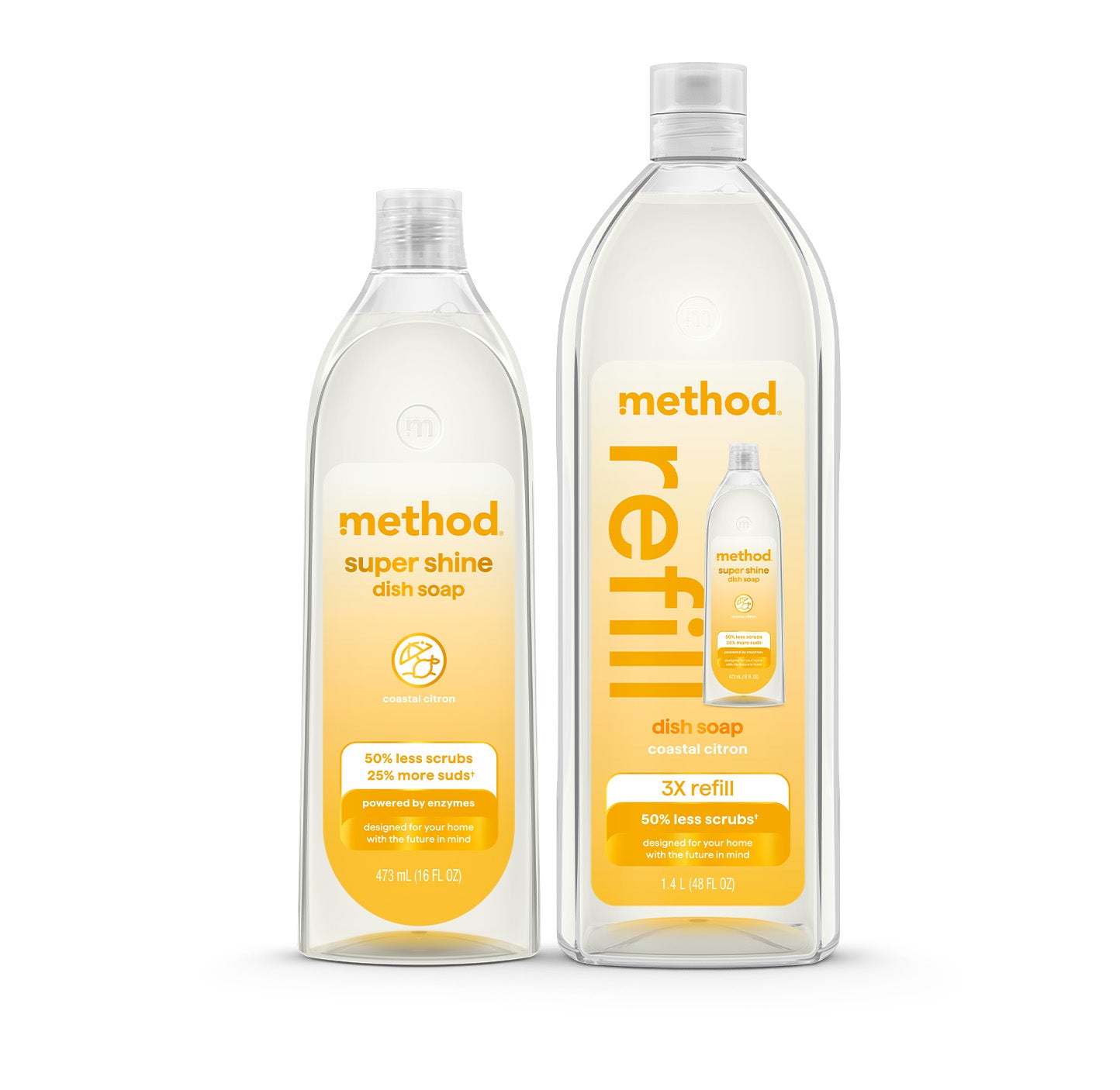 method-super-shine-liquid-dish-soap-starter-set-coastal-citron-64-fl-oz-16-oz-48 image 1