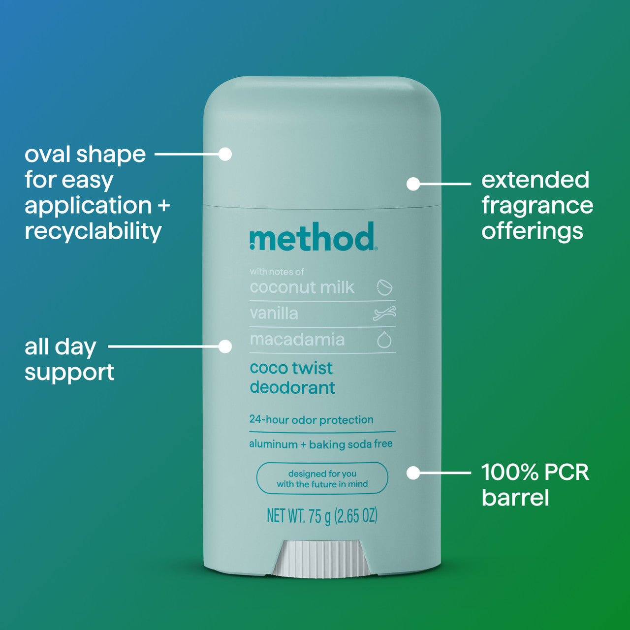 method-deodorant-coco-twist-2-65-oz-aluminum-baking-soda-free-24-hour-odor-prote image 8