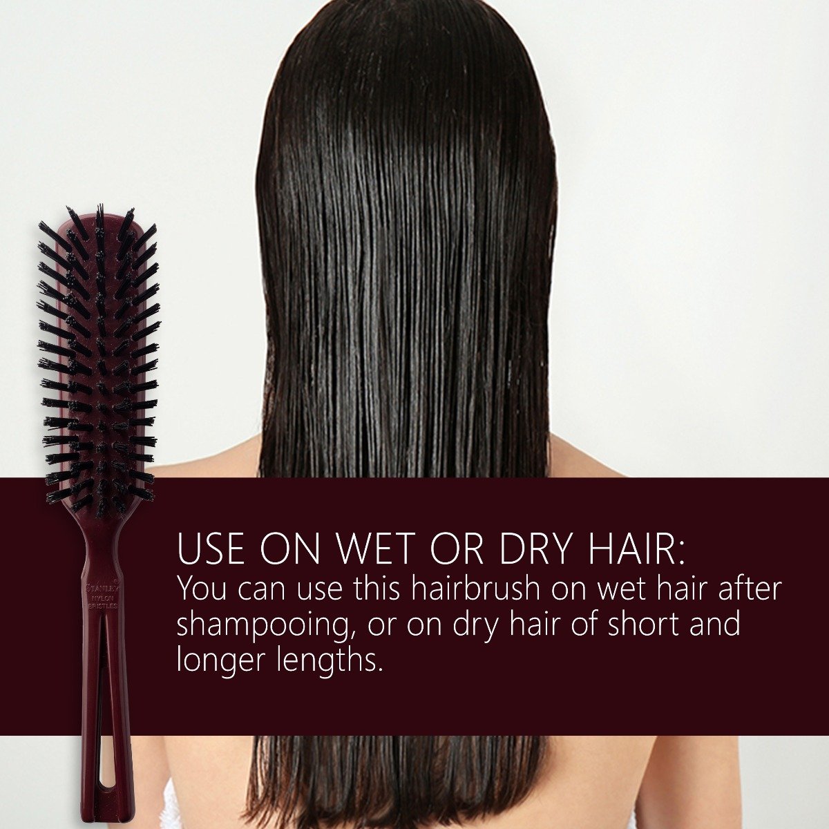 fuller-brush-commander-nylon-hairbrush-for-wet-or-dry-hair-mulberry-8-5-inch image 4