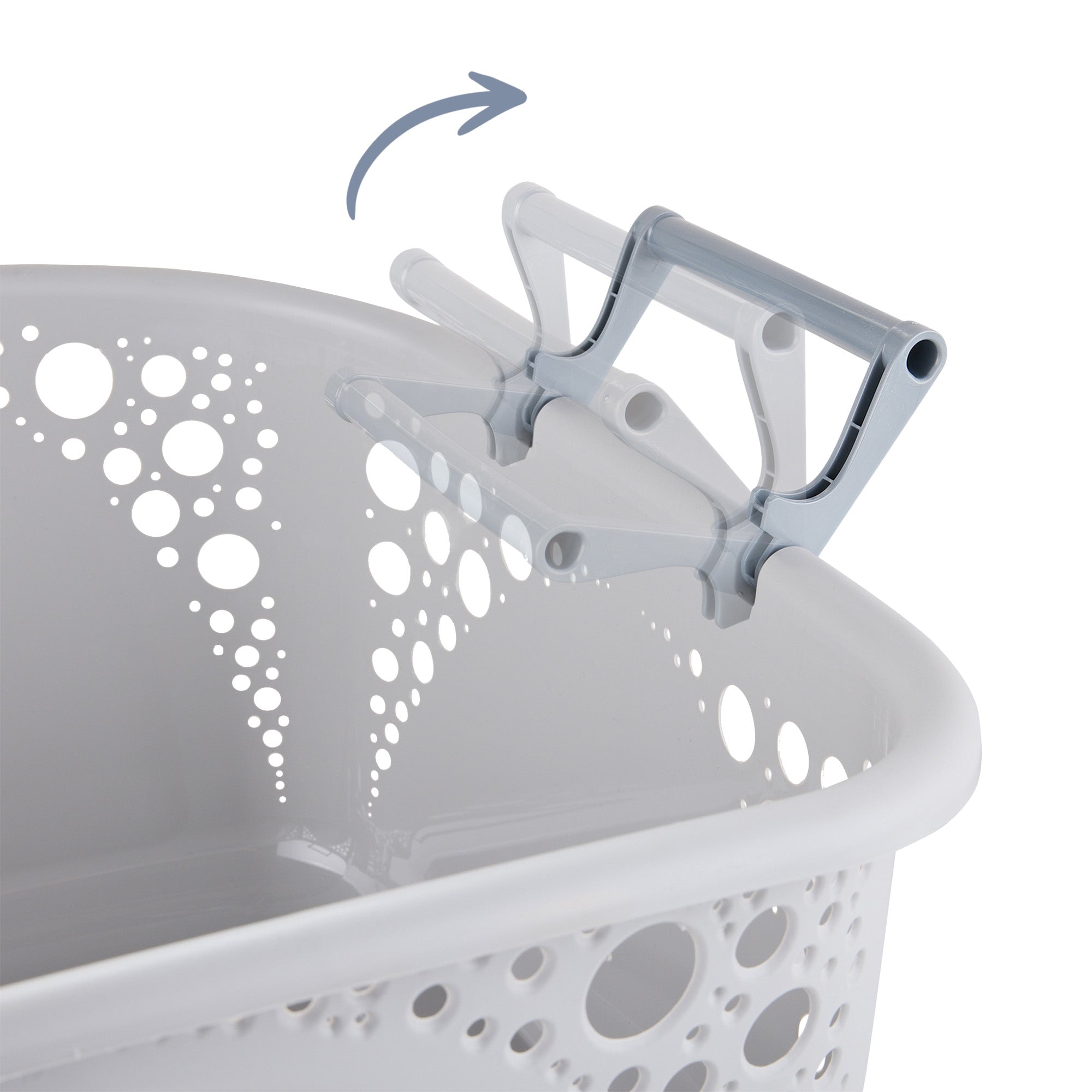 minky-40l-laundry-basket-with-folding-handles-ergonomic-stackable-washing-basket image 6
