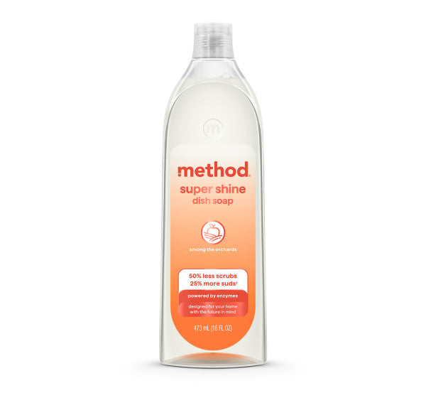 method-super-shine-liquid-dish-soap-among-the-orchards-16-fl-oz-enzyme-powered image 1