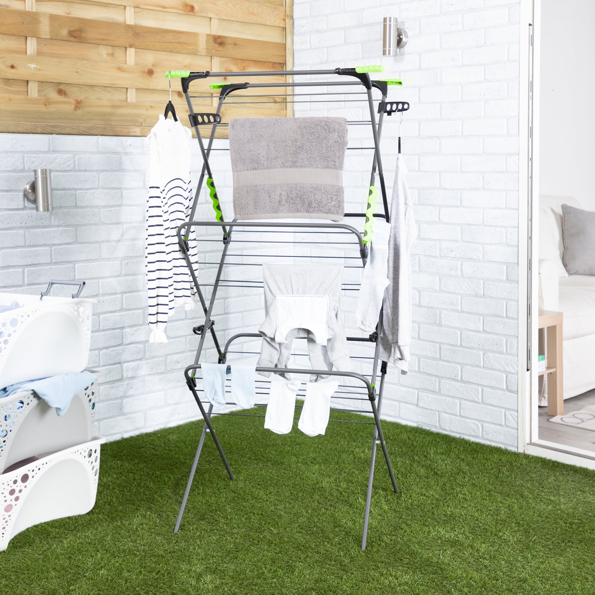 minky-ergo-supreme-3-tier-airer-27m-drying-space-with-suregrip-non-slip-rungs image 3