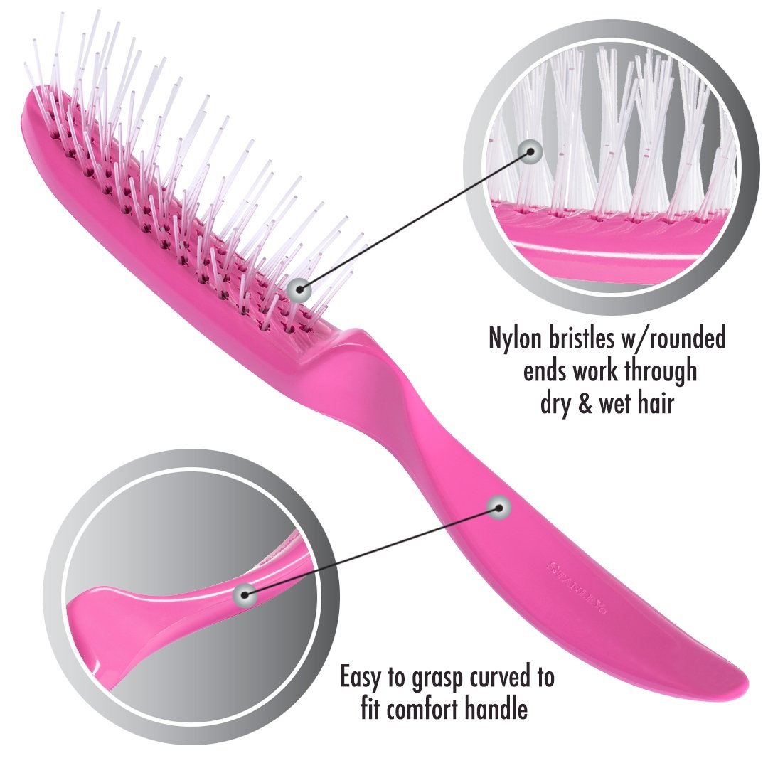 fuller-brush-stanley-home-essentials-style-glider-hairbrush-lightweight-detangli image 4