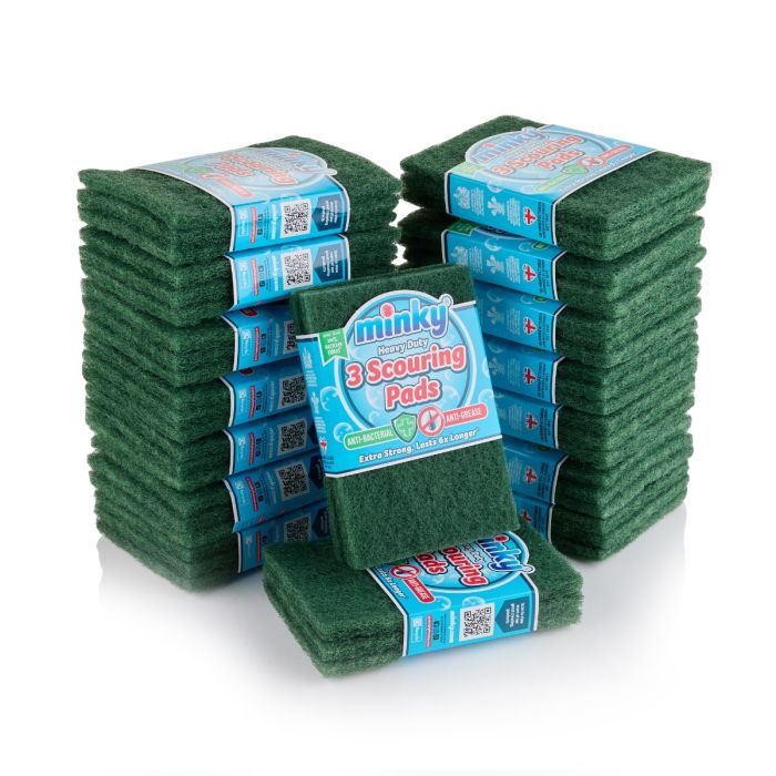 minky-extra-strong-scouring-pads-5-pack-anti-bacterial-6x-longer-lasting image 3