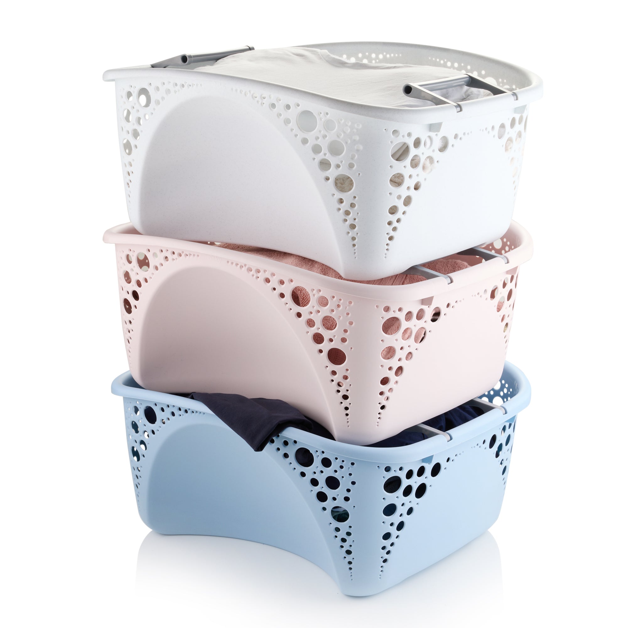 minky-40l-laundry-basket-with-folding-handles-ergonomic-stackable-washing-basket image 7