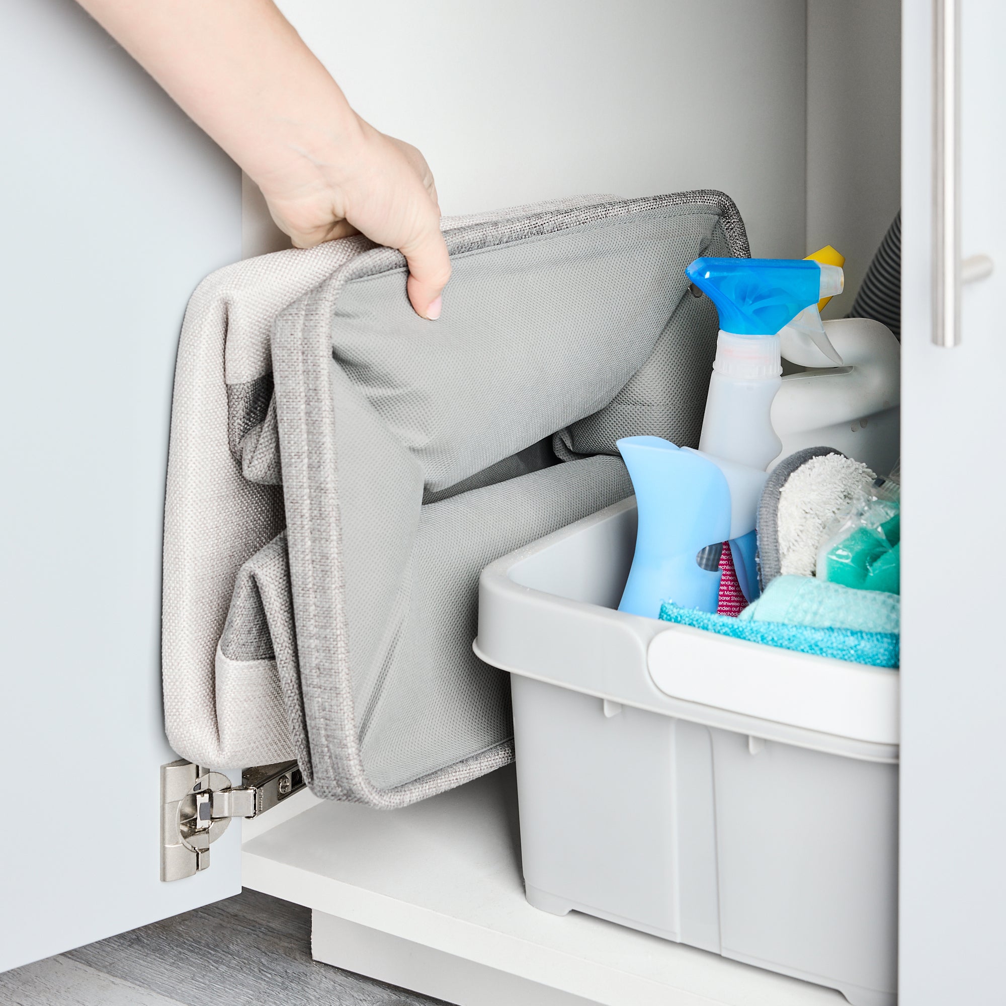 minky-small-fabric-laundry-basket-27l-collapsible-storage-bin-with-handles image 3