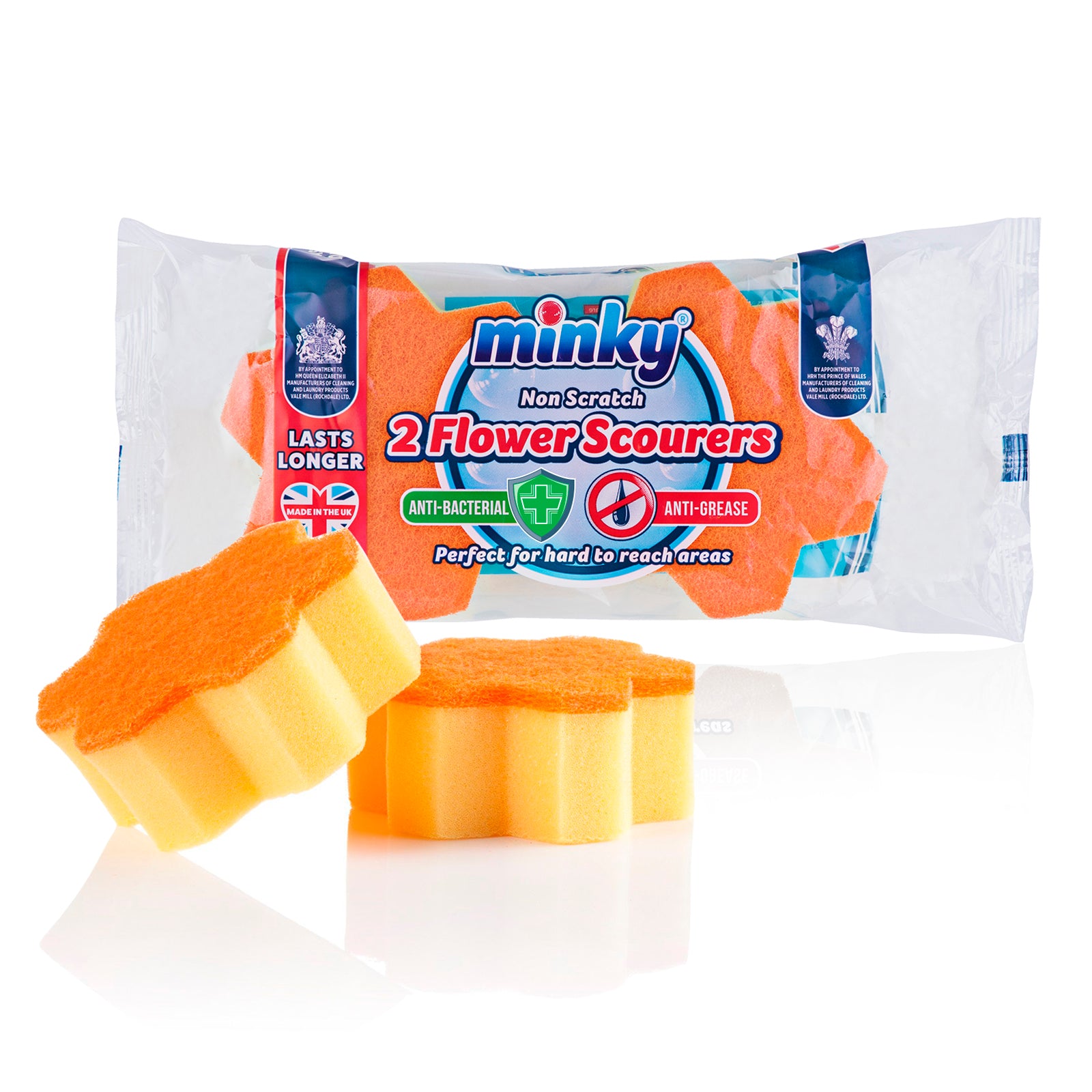 minky-non-scratch-flower-scourers-2-pack image 1