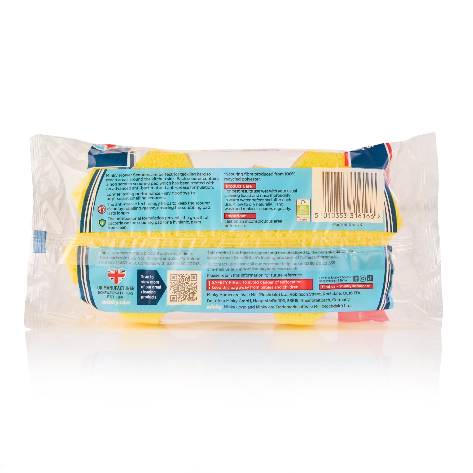 minky-non-scratch-flower-scourers-2-pack image 5