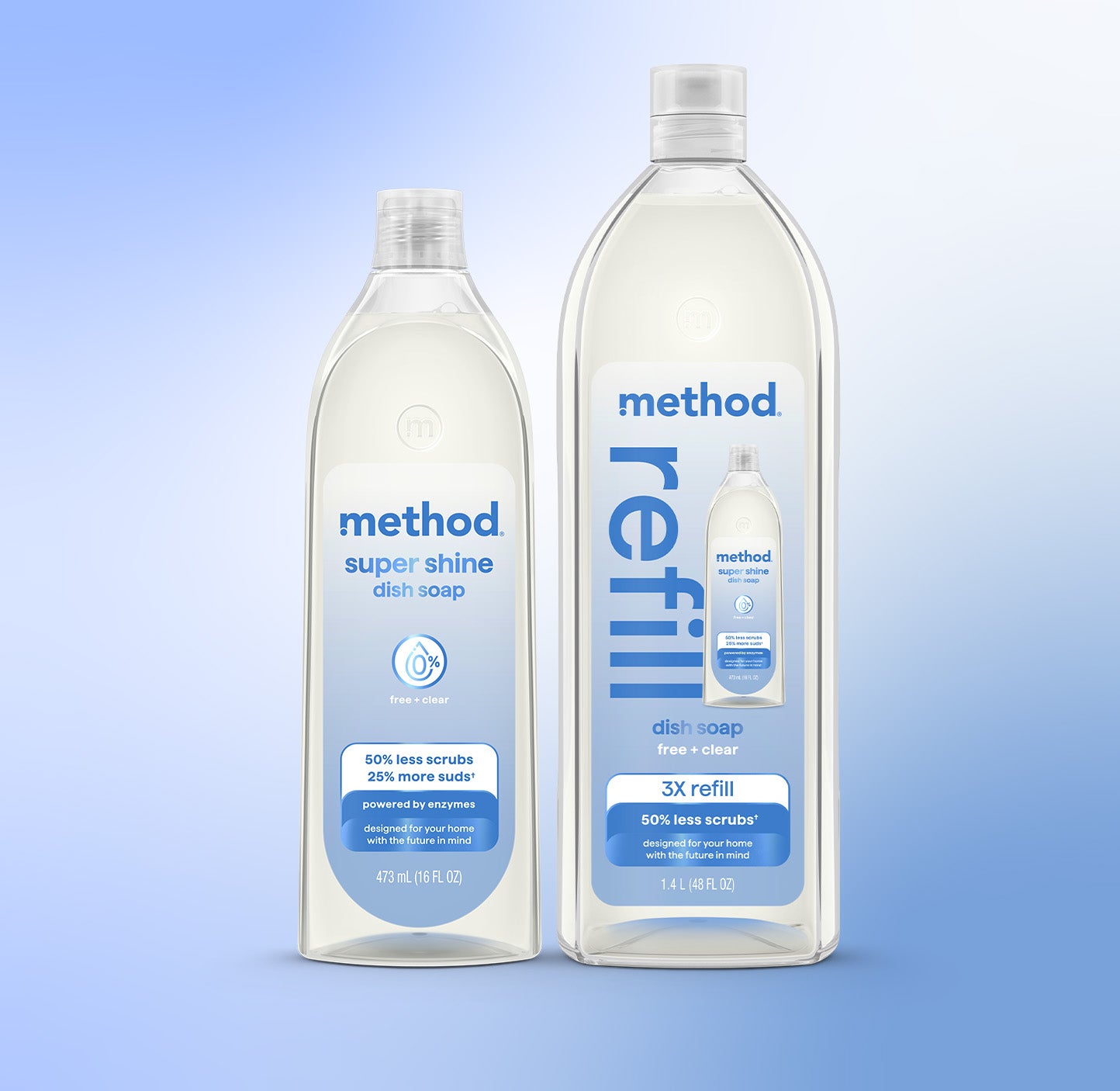 method-super-shine-liquid-dish-soap-starter-set-free-clear-64-fl-oz-1-x-16-oz-1- image 2