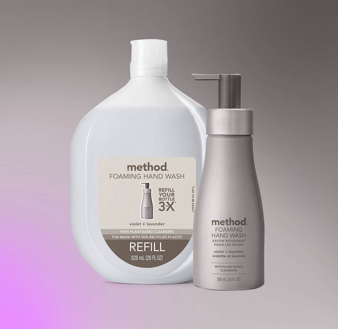 method-foaming-hand-wash-violet-lavender-10-fl-oz-recyclable-aluminum-bottle image 4