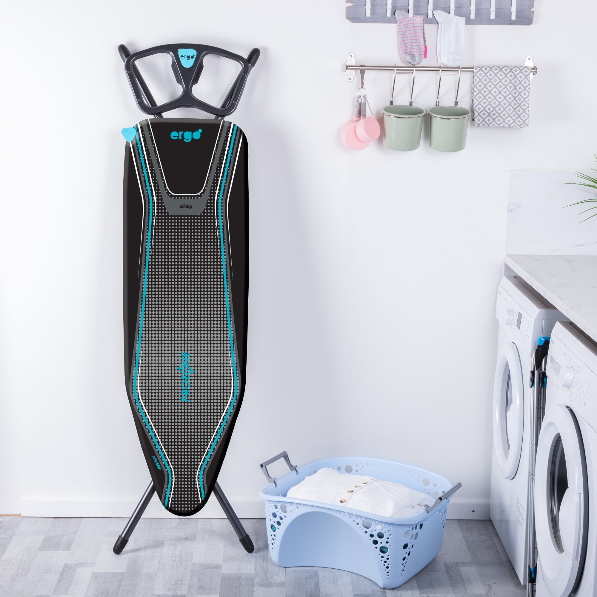 minky-ergo-ironing-board-122-x-38cm-with-cover-heat-reflective-coating image 2