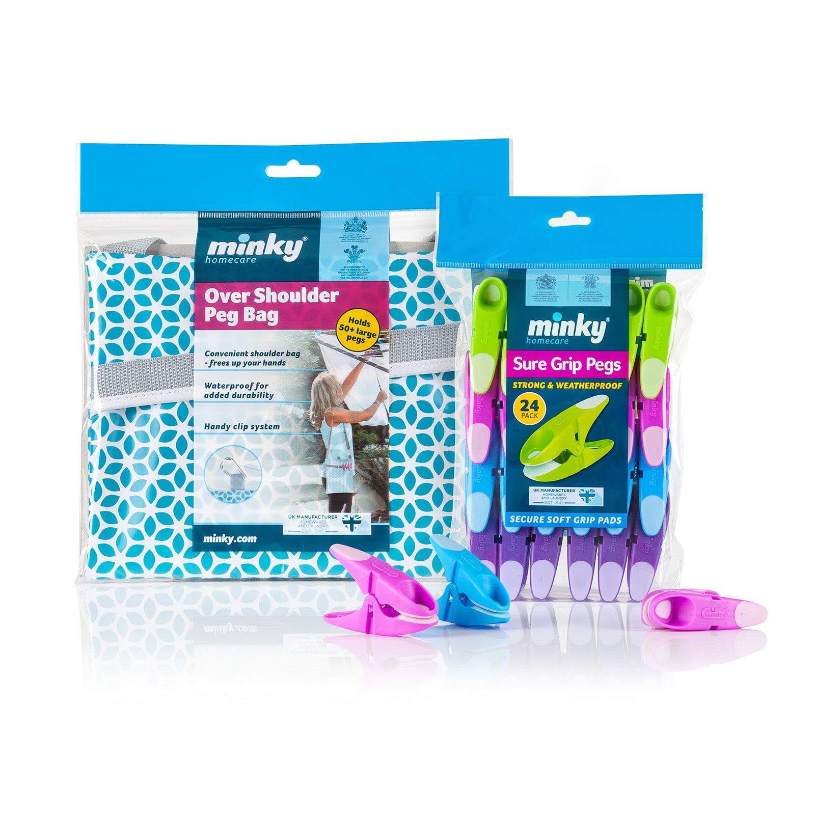 minky-over-shoulder-peg-bag-and-peg-bundle image 1