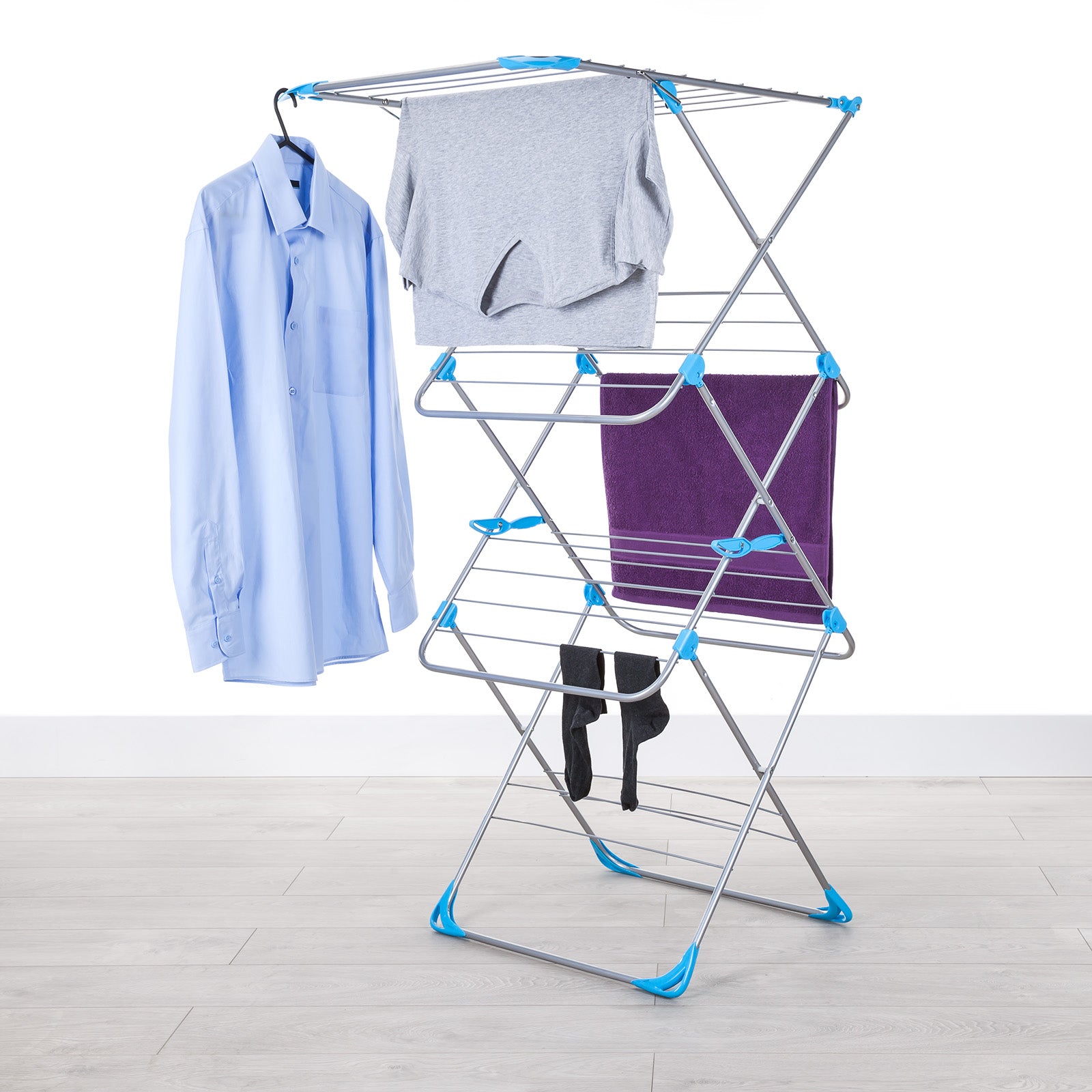 minky-easy-loader-clothes-airer-18m-drying-space-3-tier image 2
