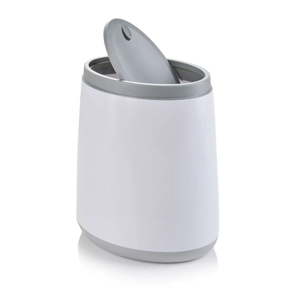 minky-8l-swing-lid-bin-compact-bathroom-waste-bin image 2