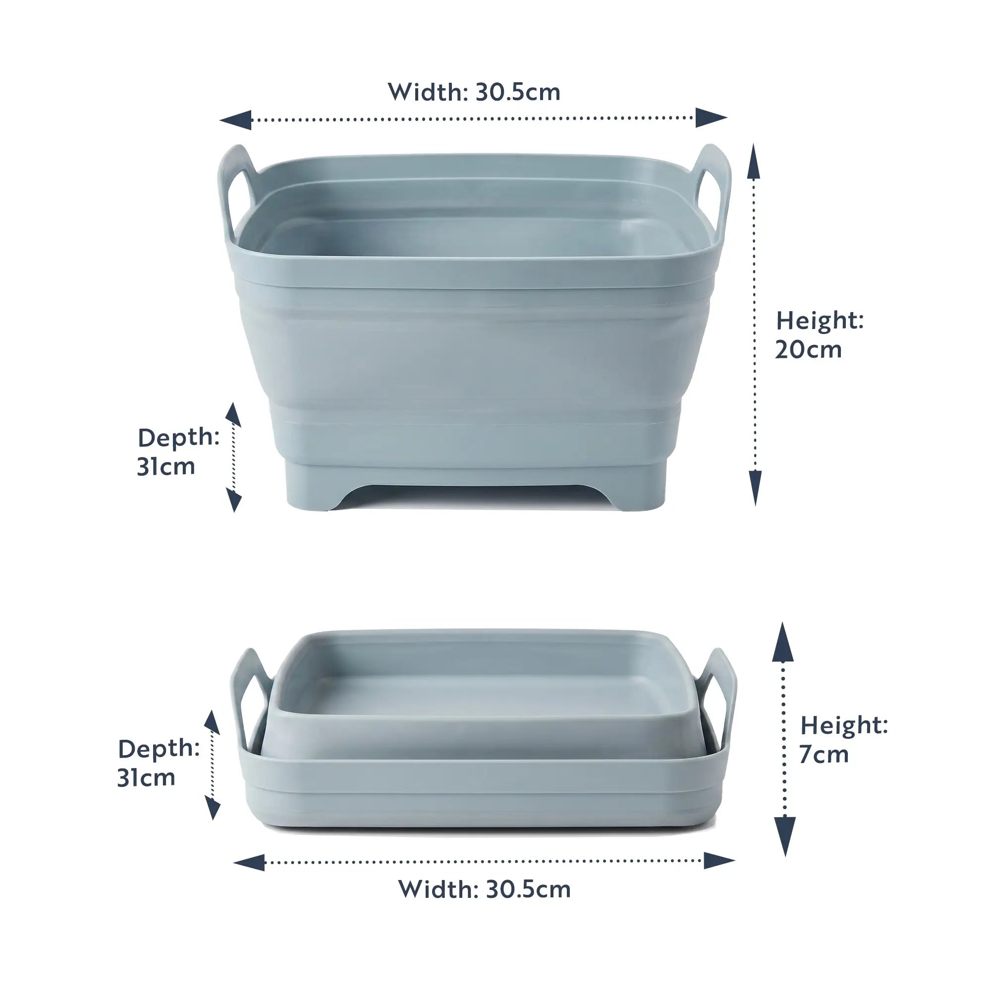 minky-collapsible-washing-up-bowl-with-plug-9l-space-saving image 2