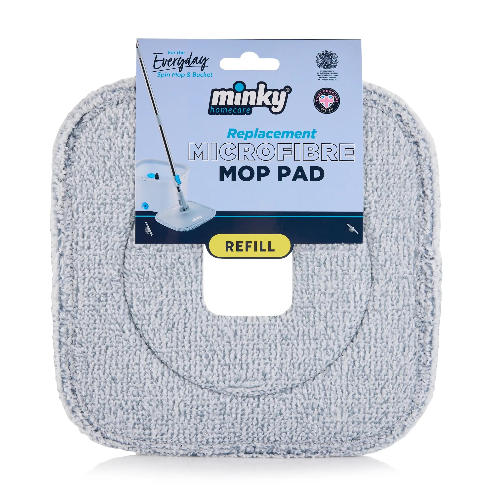 minky-everyday-spin-mop-bucket-replacement-head-microfibre-pad-refill image 1