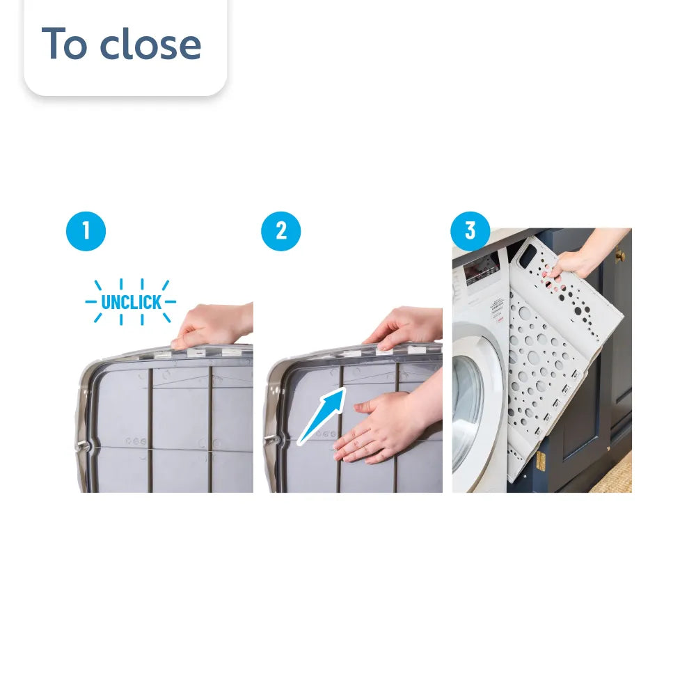 minky-flat-store-laundry-basket-34-litres-space-saving-folding-basket image 7