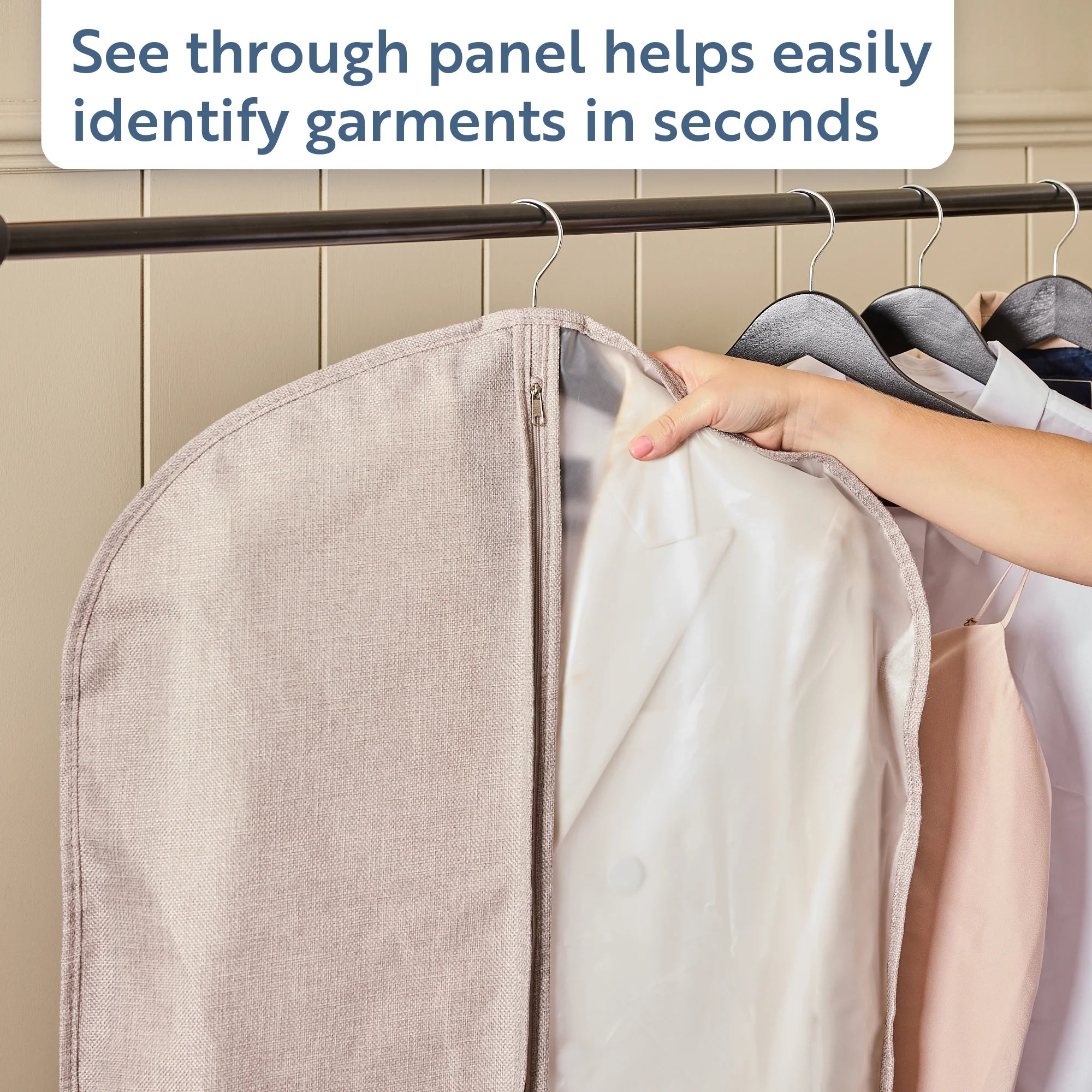 minky-protective-garment-bag-transparent-panel-secure-zip-for-dresses-suits-jack image 3