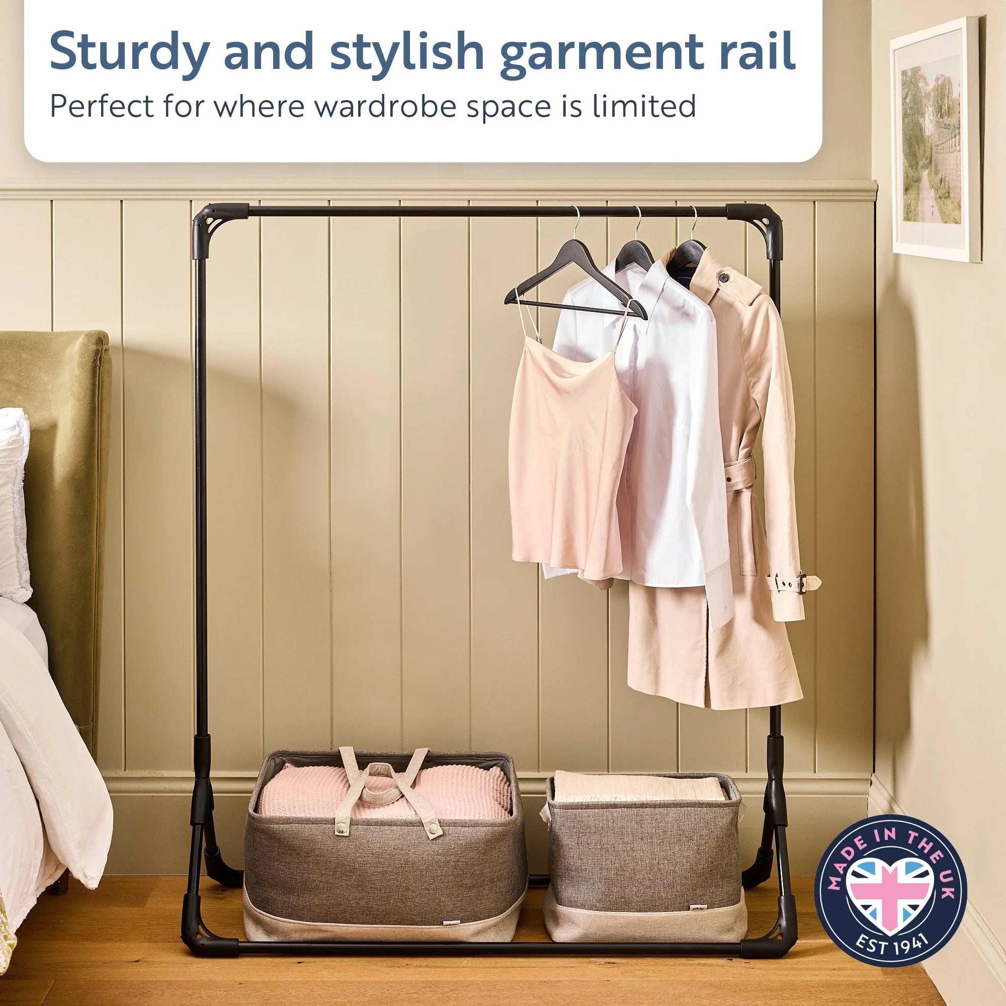minky-garment-rail-1m-wide-35kg-capacity-no-tools-needed image 2