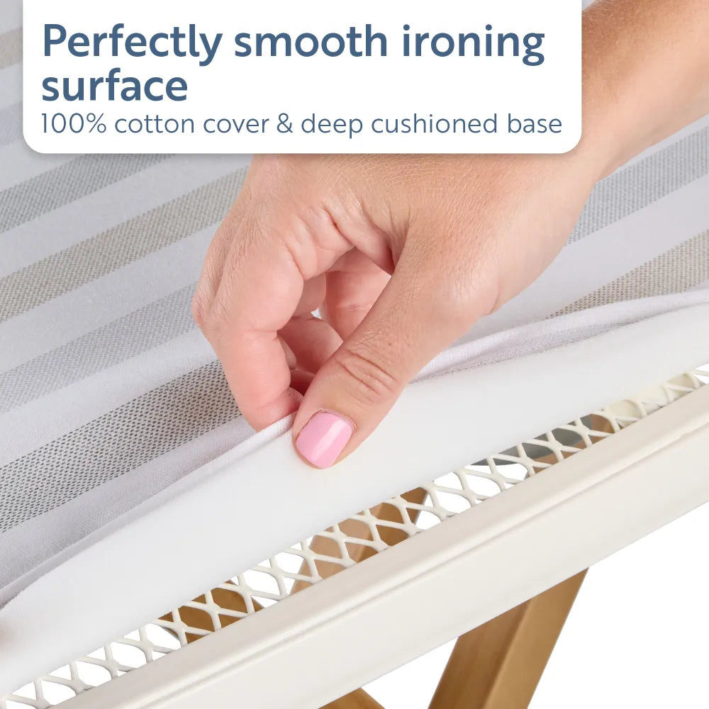 minky-heritage-ironing-board-130-x-47cm-wooden-extra-wide-with-cover image 8