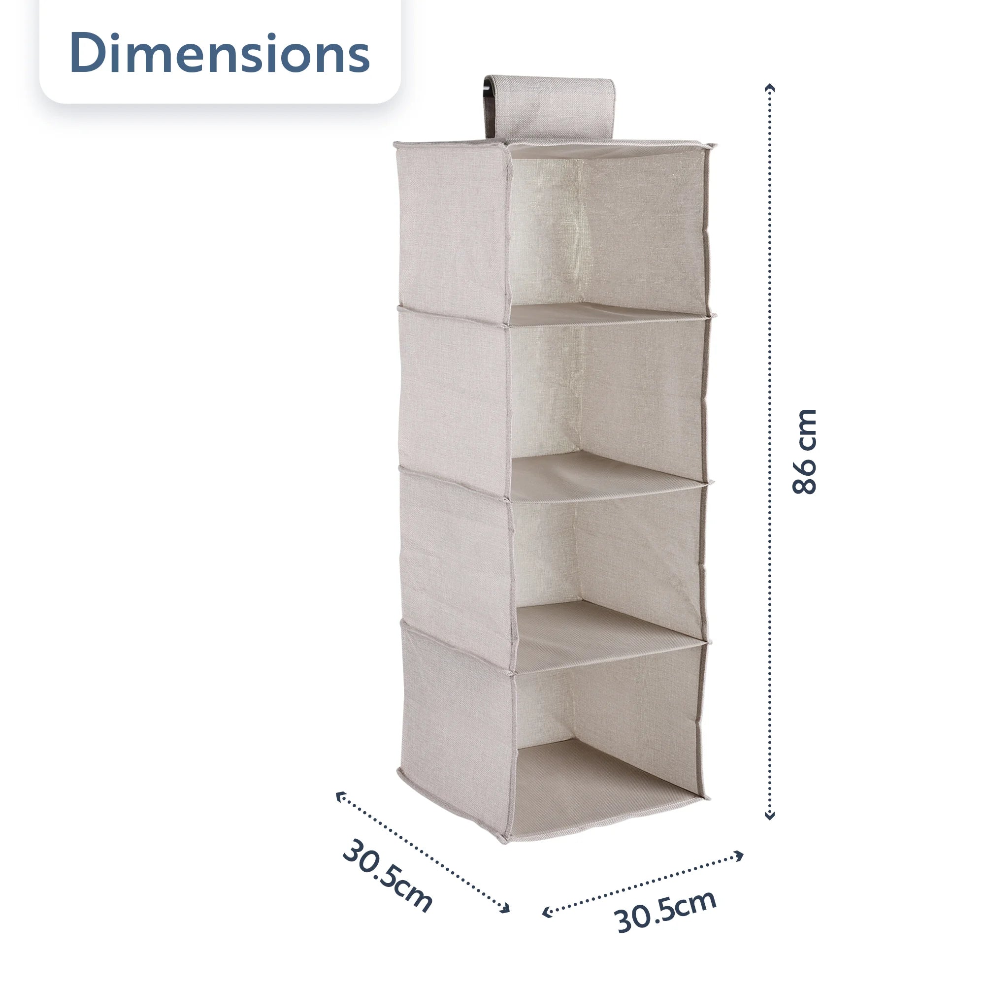 minky-large-hanging-organiser-4-pocket-wardrobe-storage-for-clothes-bags-accesso image 5