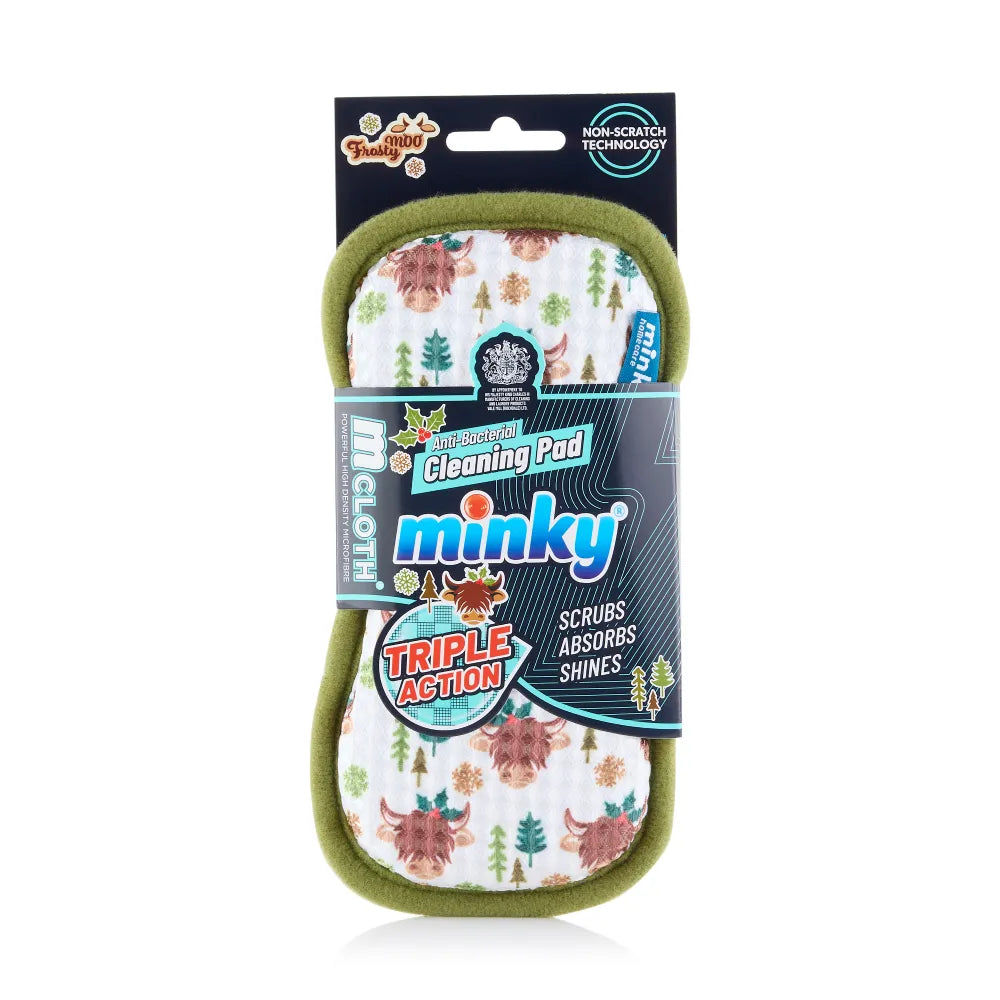 minky-mcloth-frosty-moo-anti-bacterial-cleaning-pad-limited-edition image 1