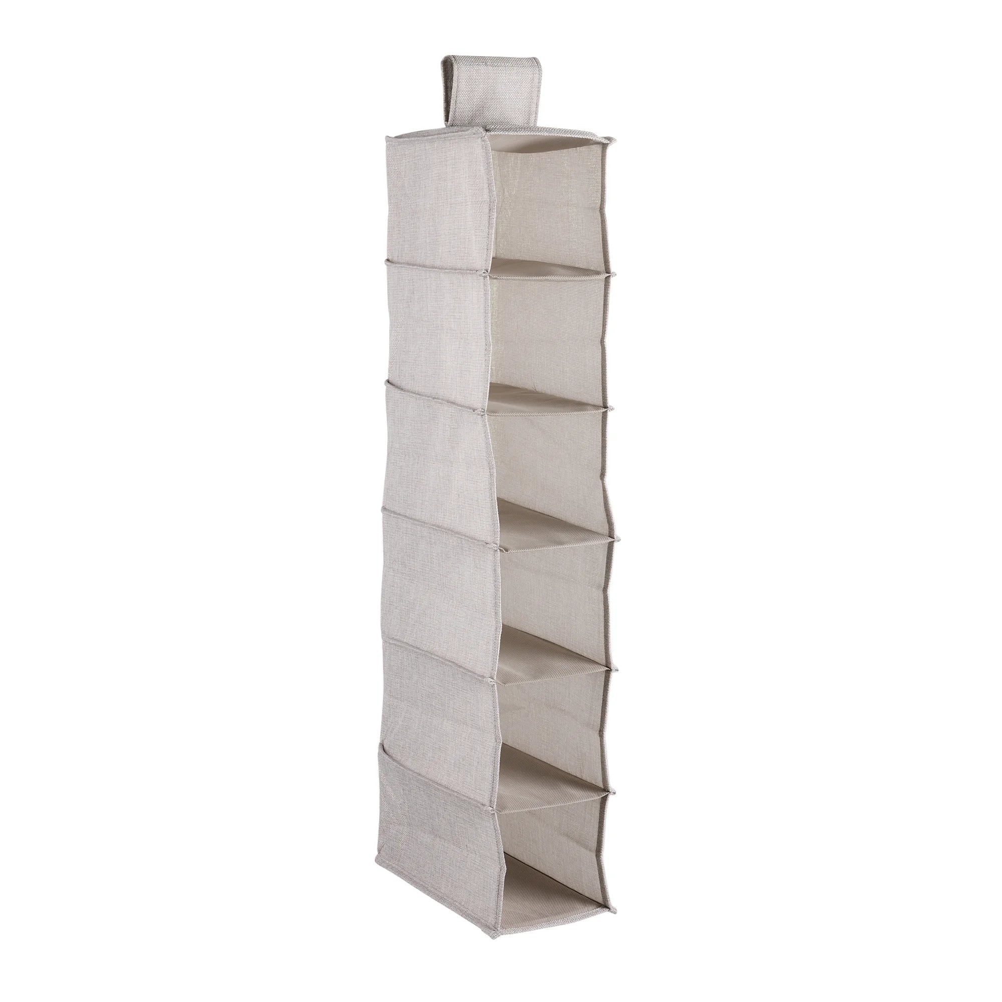 minky-narrow-hanging-organiser-6-pocket-wardrobe-accessory-with-velcro-fastening image 1