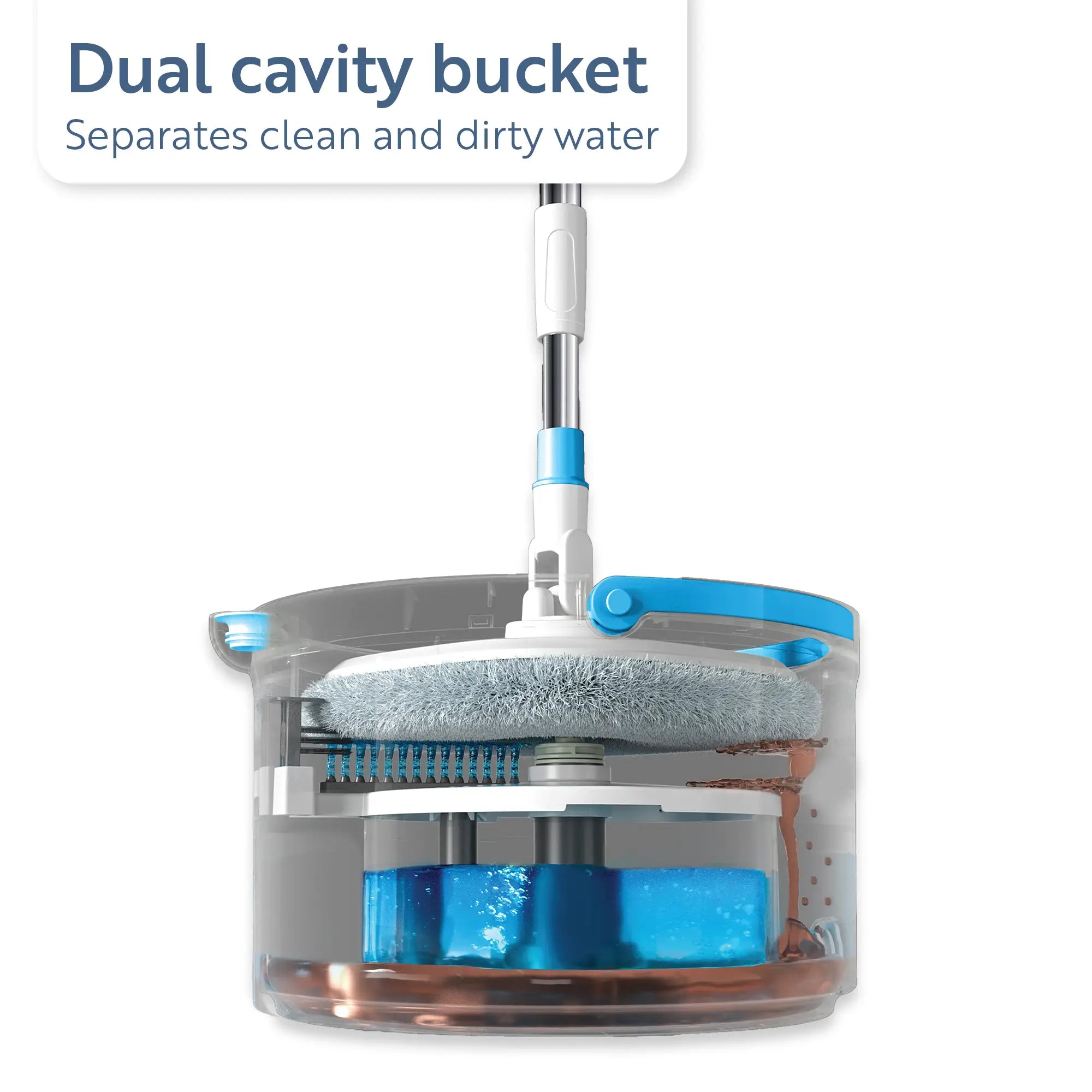 minky-opti-clean-compact-spin-mop-separate-clean-dirty-water-bucket-with-fold-fl image 3