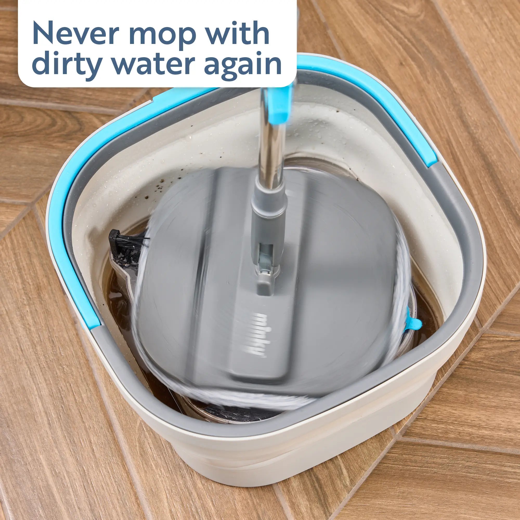 minky-opti-clean-compact-spin-mop-separate-clean-dirty-water-bucket-with-fold-fl image 5