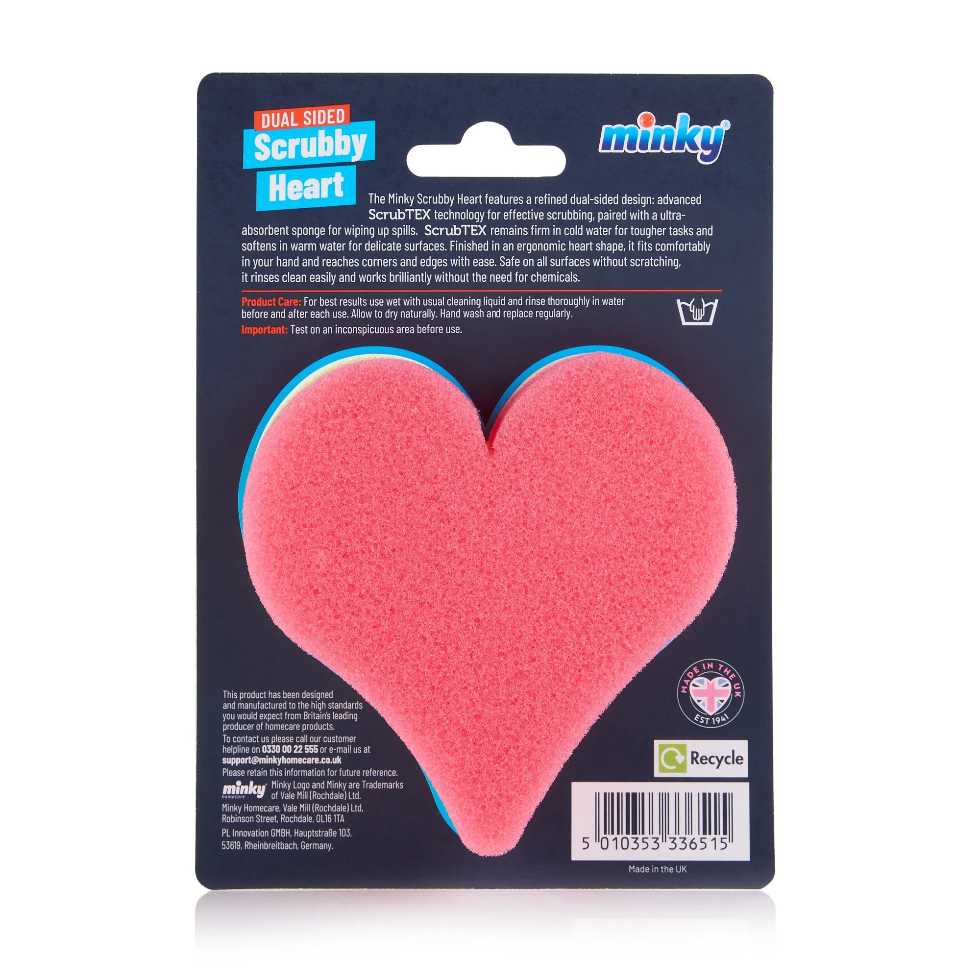 minky-scrubby-heart-dual-sided-scrubber-with-scrubtex image 2