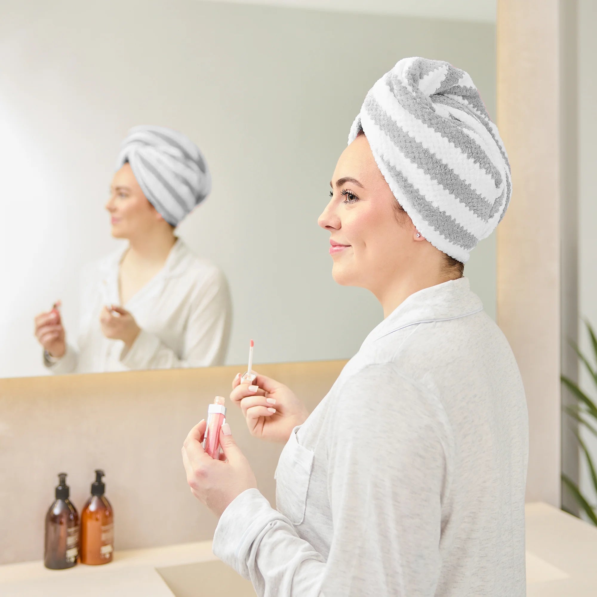 minky-super-soak-up-hair-turbans-2-pack-ultra-absorbent-microfibre-absorbs-8x-we image 5