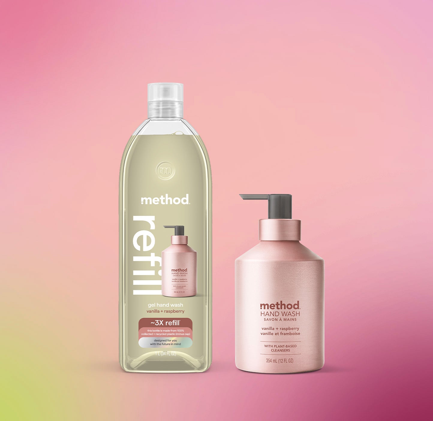 method-gel-hand-wash-starter-set-vanilla-raspberry-46-fl-oz image 2